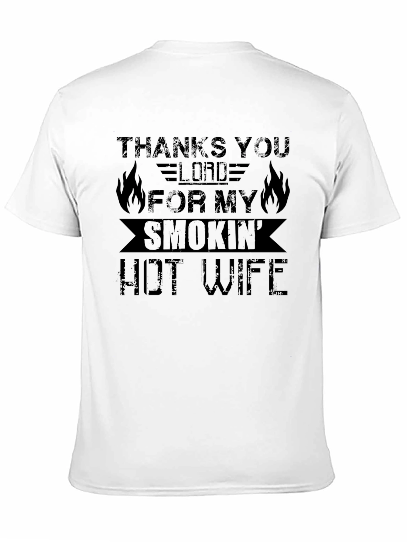Black Thanks Lord Smokin' Hot Wife Black T-Shirt view 11
