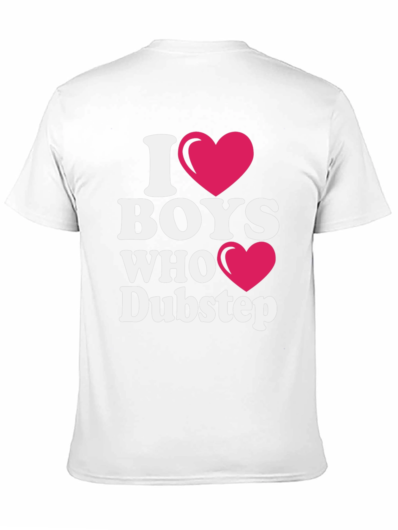 Black I Love Boys Who Dubstep T-Shirt - Graphic Print Tee view 11