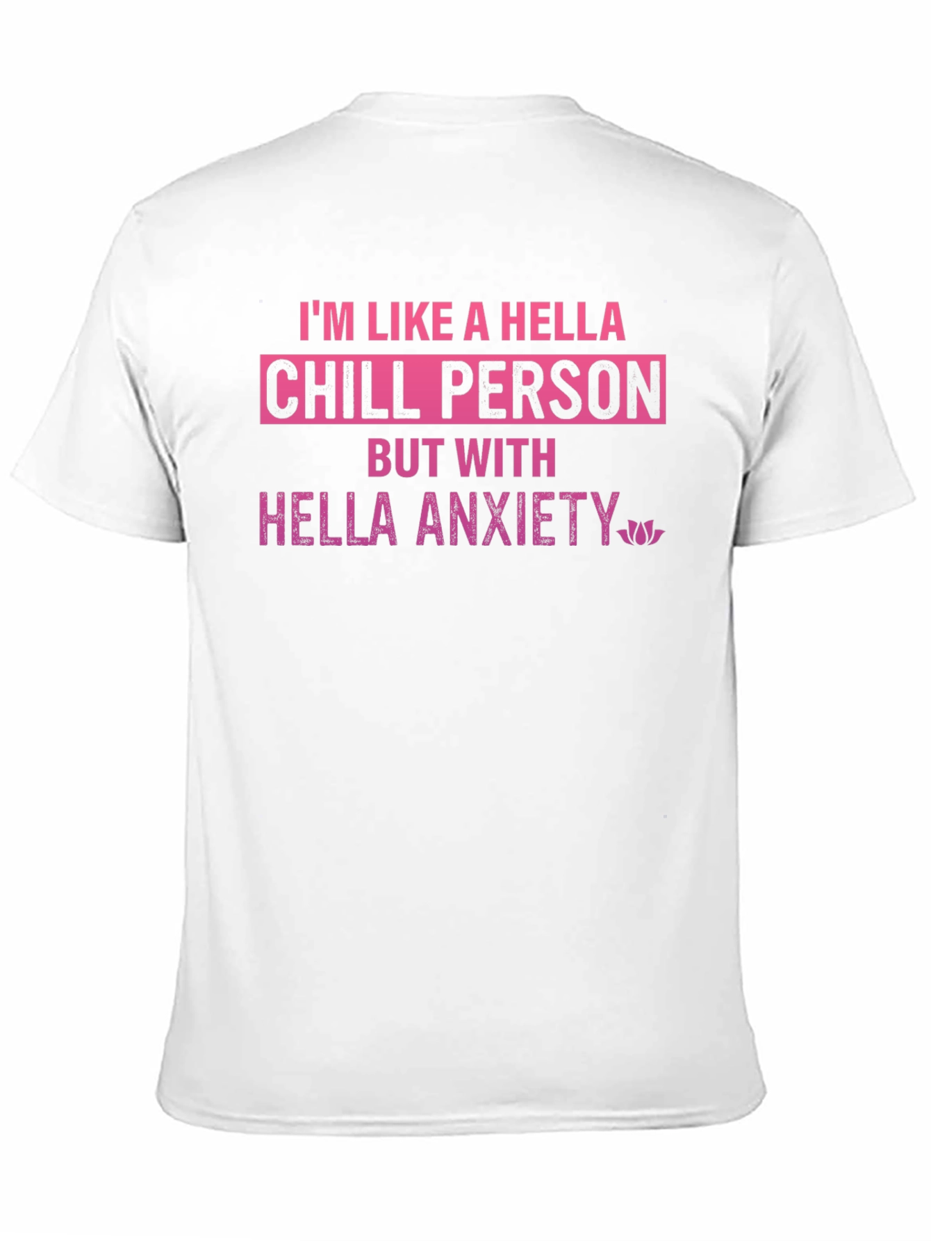 Black Chill Person Tee: Hella Anxiety Shirt view 11