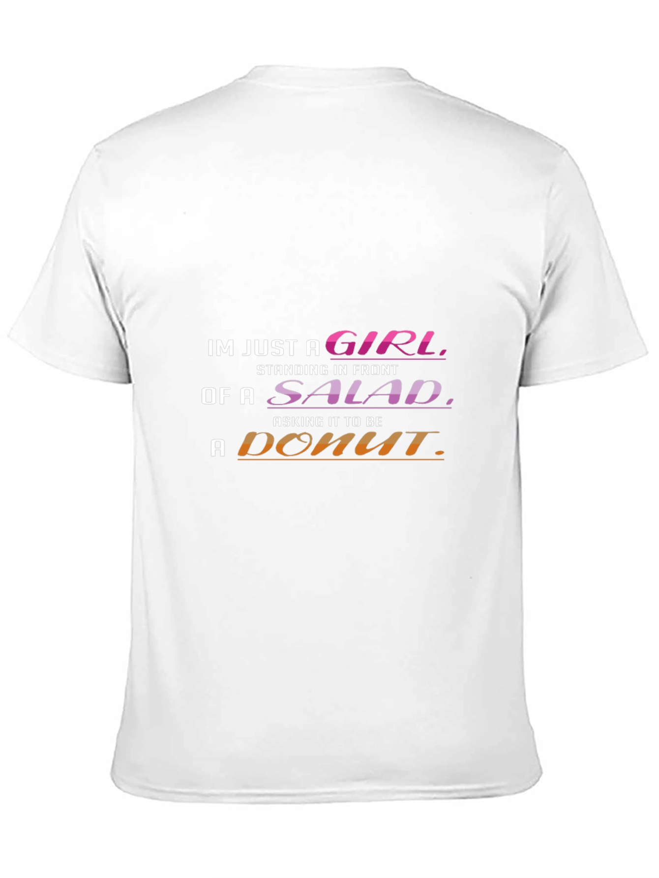 Black Funny Girl Salad Donut T-Shirt view 11
