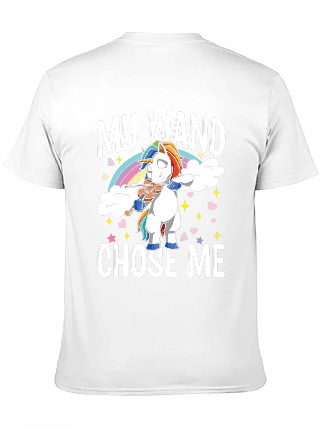 Black My Wand Chose Me Unicorn T-Shirt - Black view 11