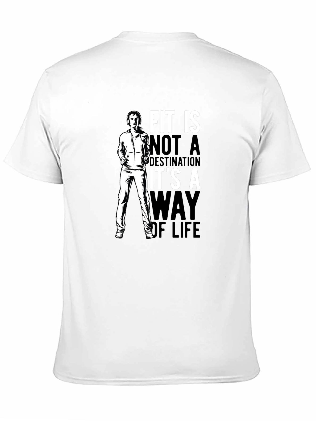 Black Fit is a Way of Life Graphic T-Shirt - Men's Black Tee view 11