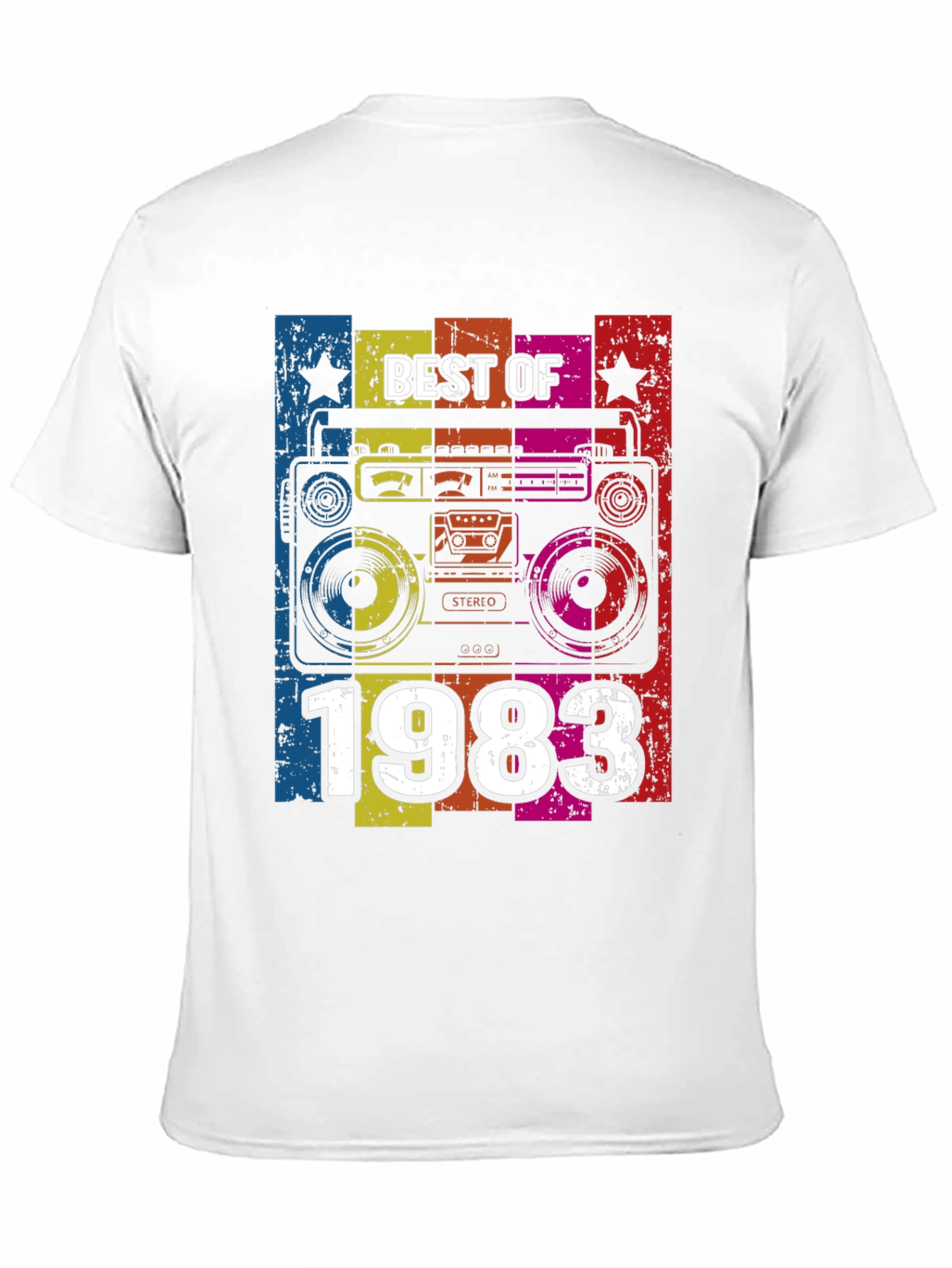 Black Best of 1983 Boombox Graphic T-Shirt view 11