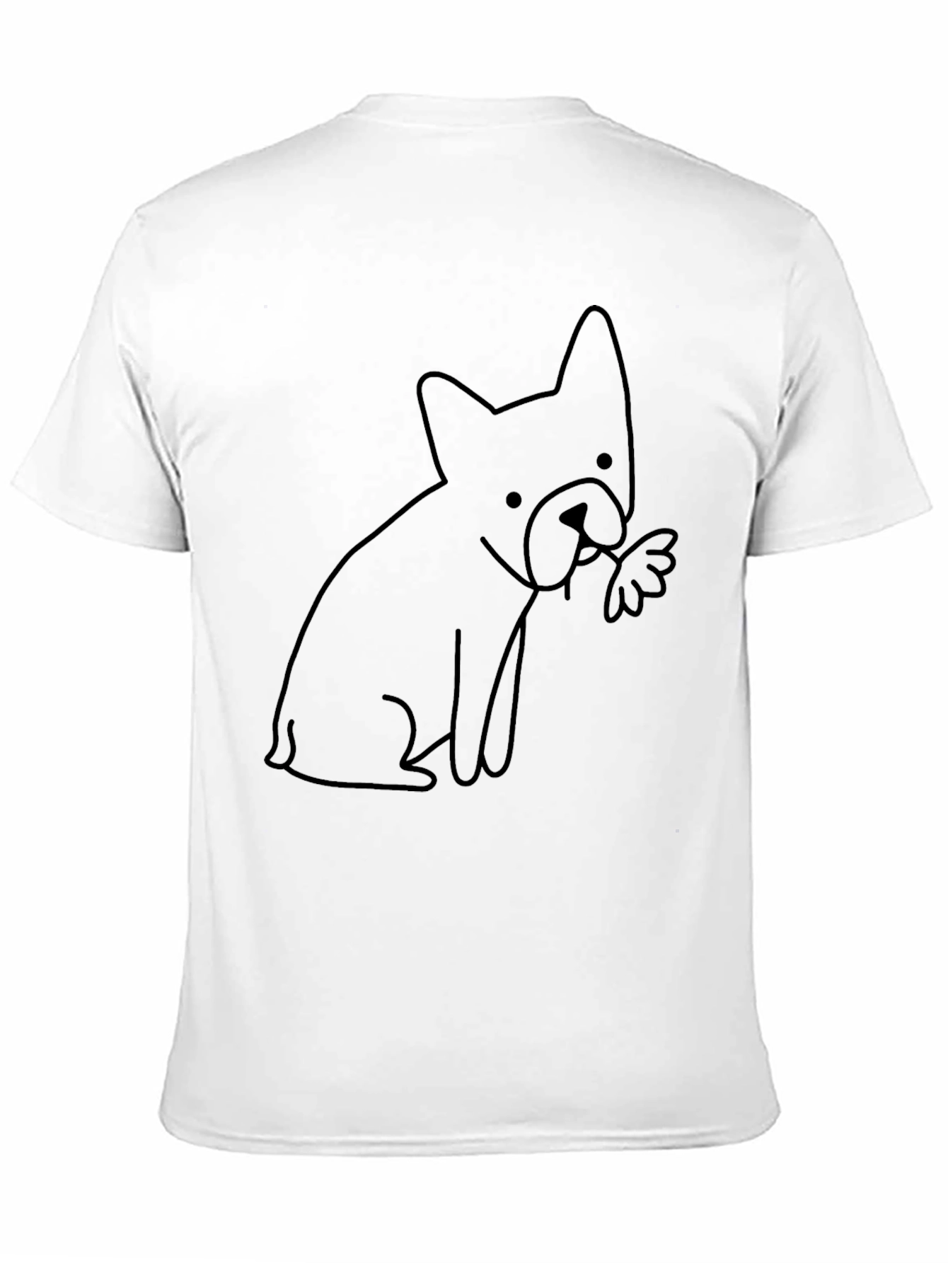 Black Dog With Flower Black T-Shirt view 11