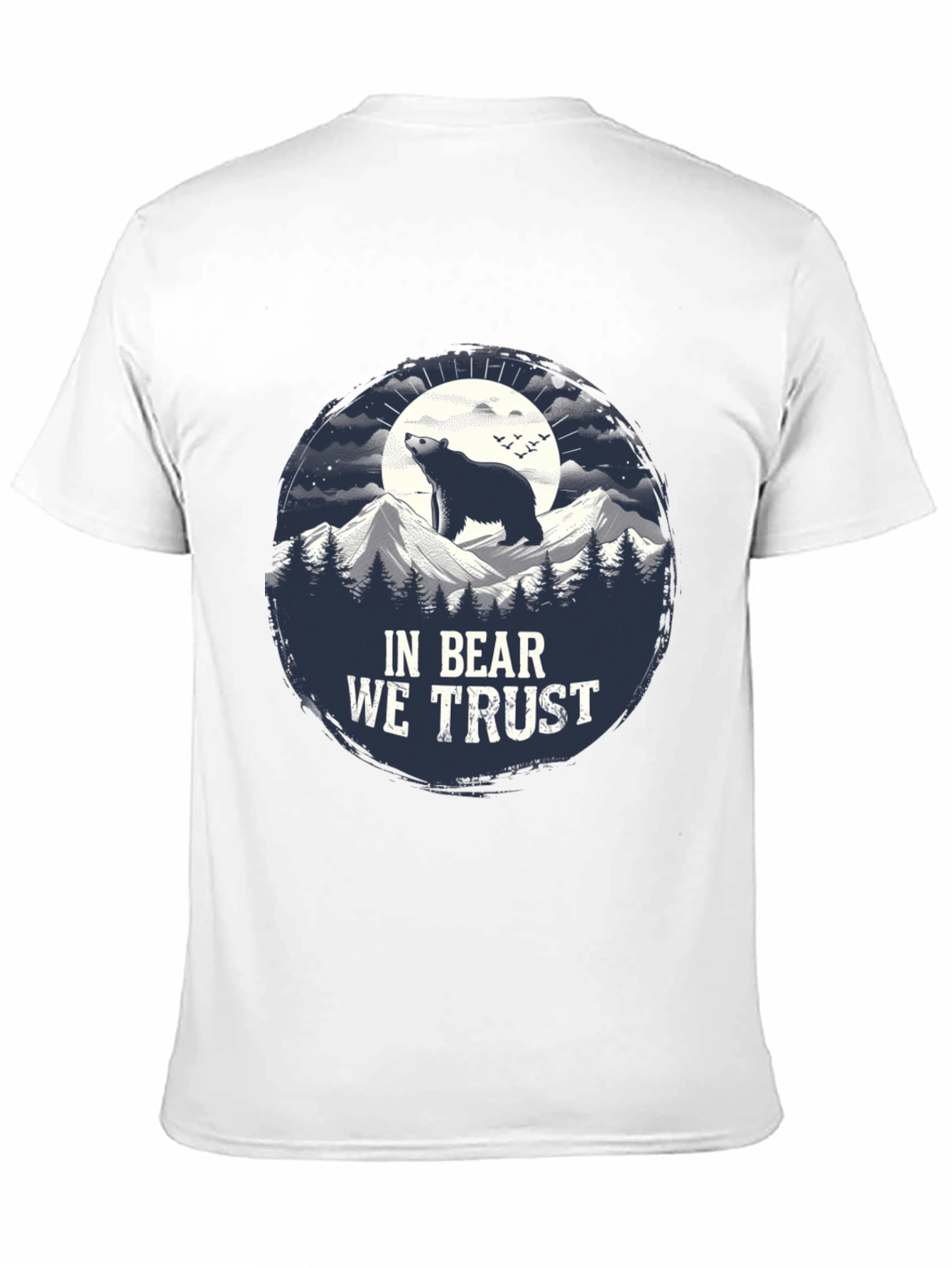 Black In Bear We Trust Graphic Tee - Black Cotton T-Shirt view 11