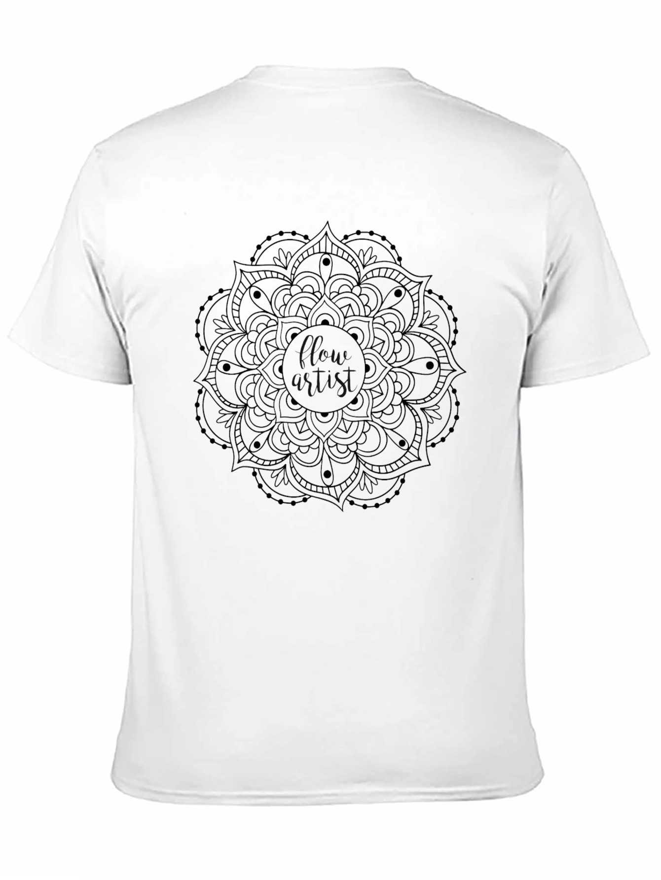 Black Black Mandala T-Shirt - Unique Graphic Tee view 11