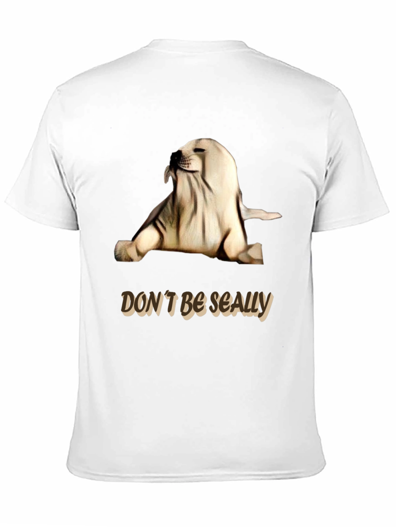 Black Don't Be Seally Graphic Tee - Funny Seal Pun Shirt view 11