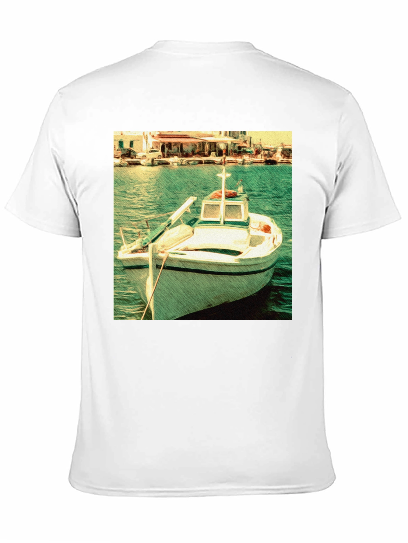 Black Boat Graphic Black T-Shirt view 11