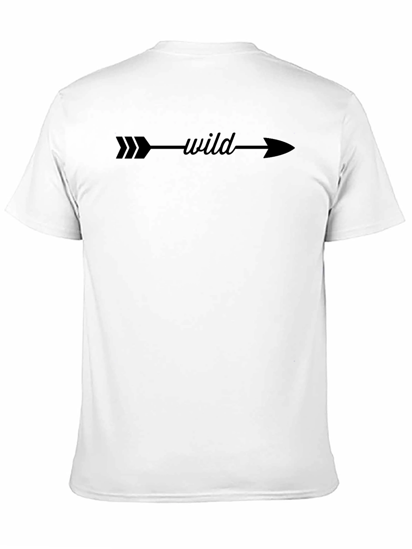Black Wild Arrow Graphic Tee - Black Crew Neck Casual T-Shirt view 11