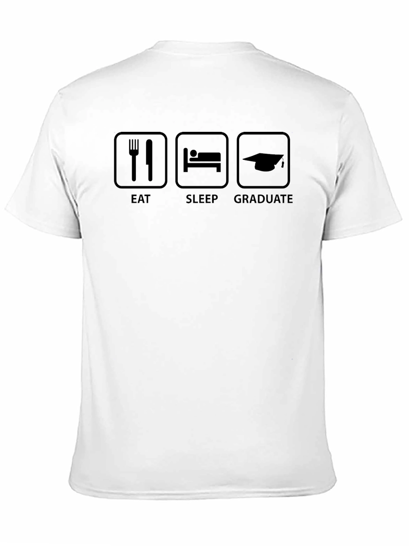 Black Eat Sleep Graduate T-Shirt - Funny Graduation Tee view 11