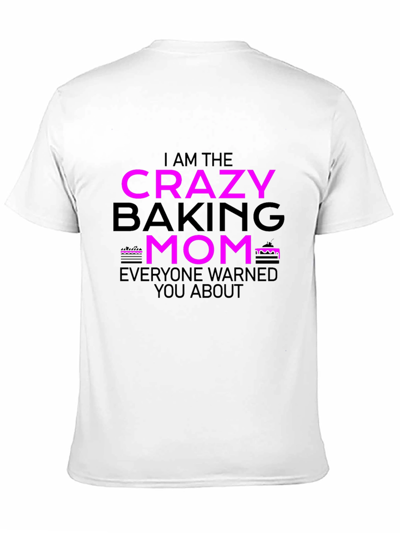 Black Crazy Baking Mom Graphic T-Shirt view 11