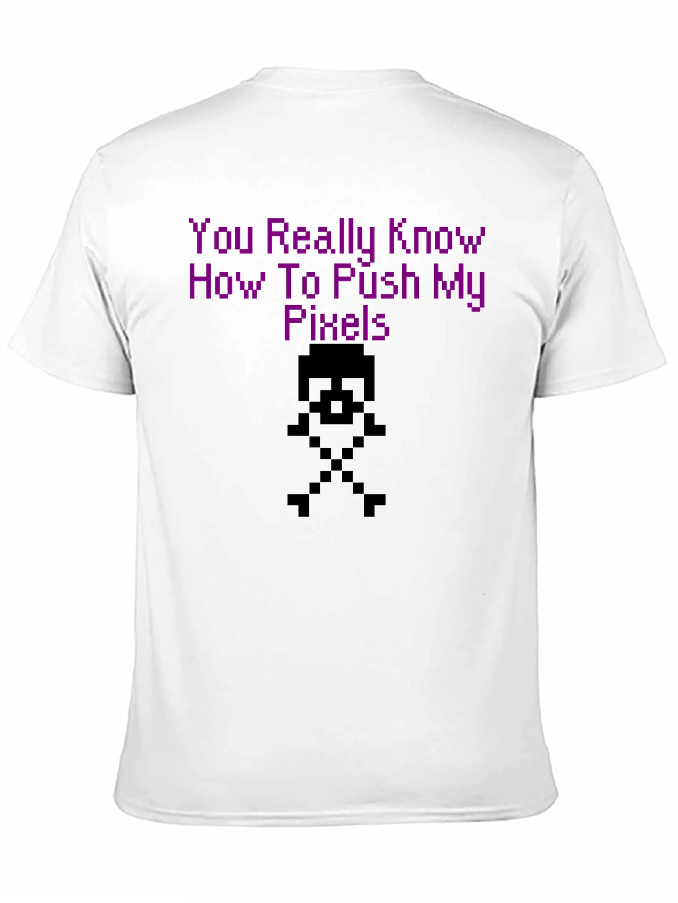 Black Pixel Push T-Shirt - Gamer Style view 11