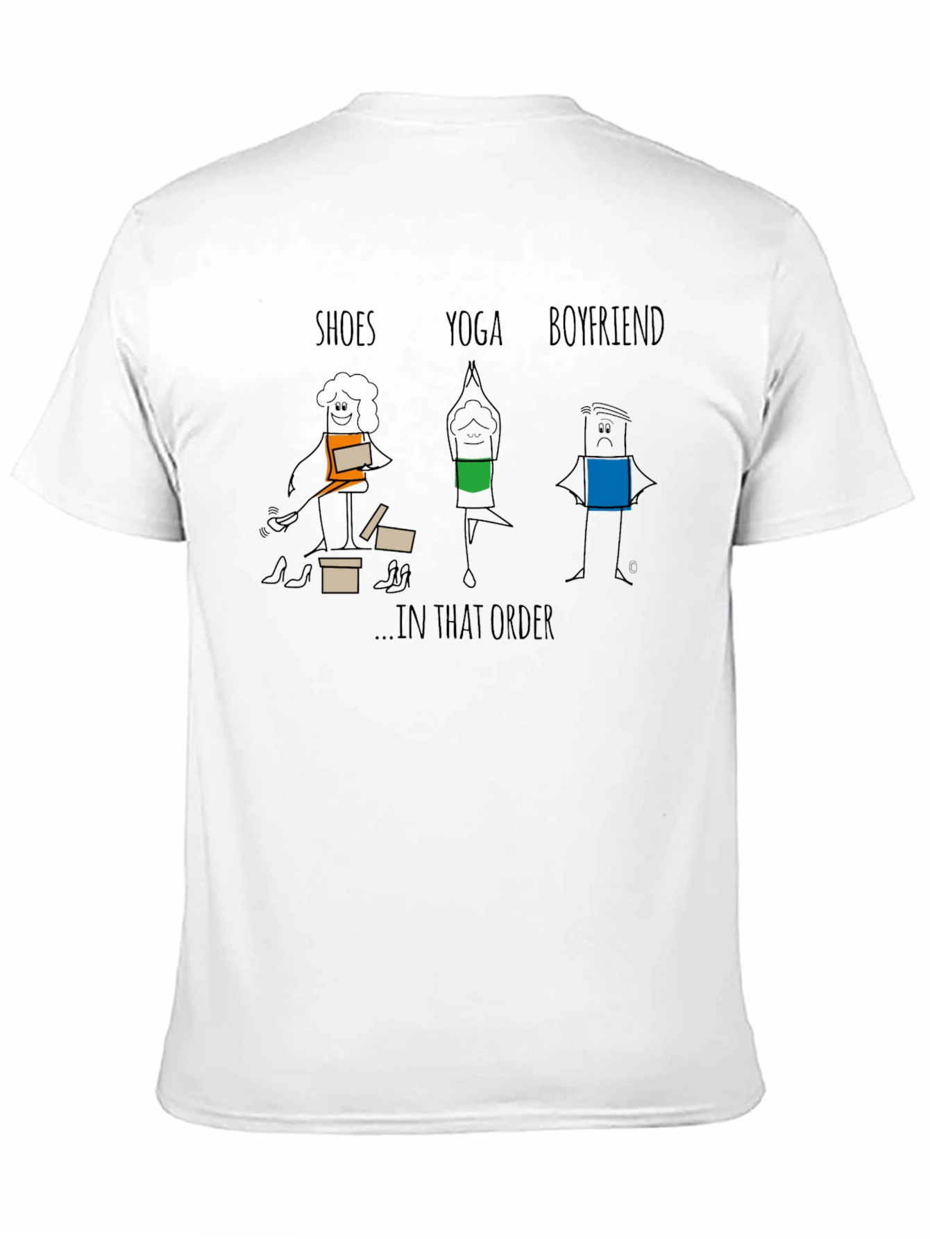 Black Shoes Yoga Boyfriend T-Shirt - Funny Women's Tee view 11