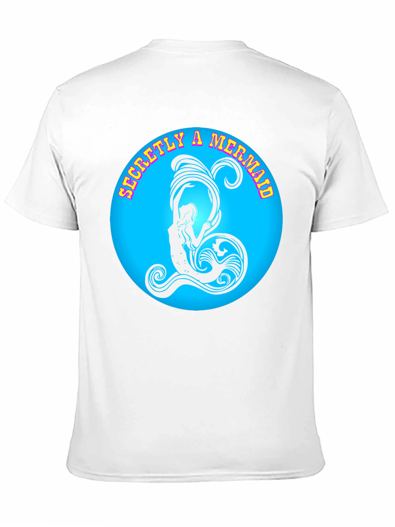 Black Secretly A Mermaid Graphic Tee - Black Cotton T-Shirt view 11