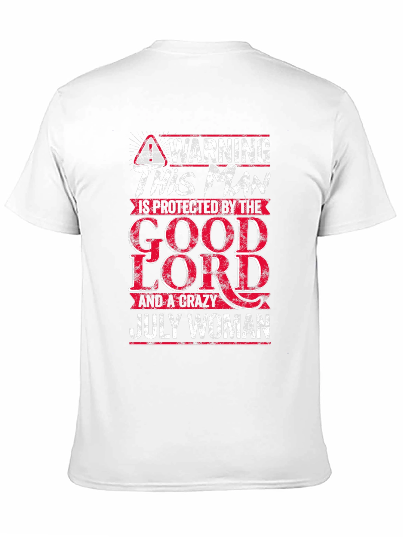 Black Protected by Good Lord and a Crazy July Woman T-Shirt view 11