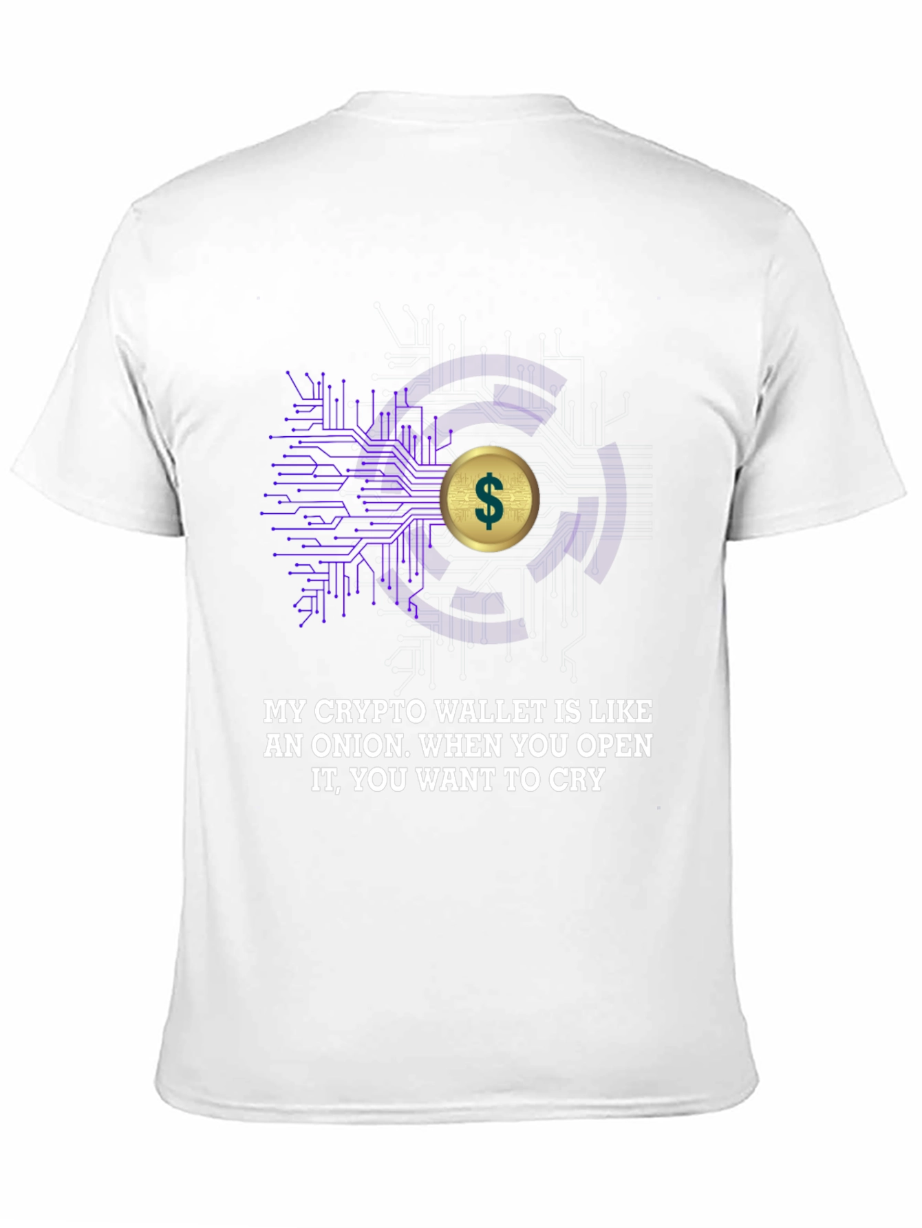 Black Crypto Wallet Onion T-Shirt view 11