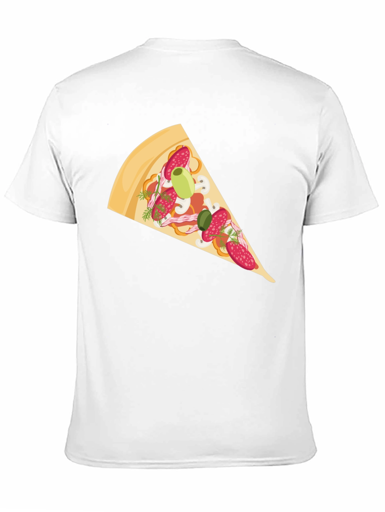 Black Pizza Slice Graphic Tee - Casual Black T-Shirt view 11