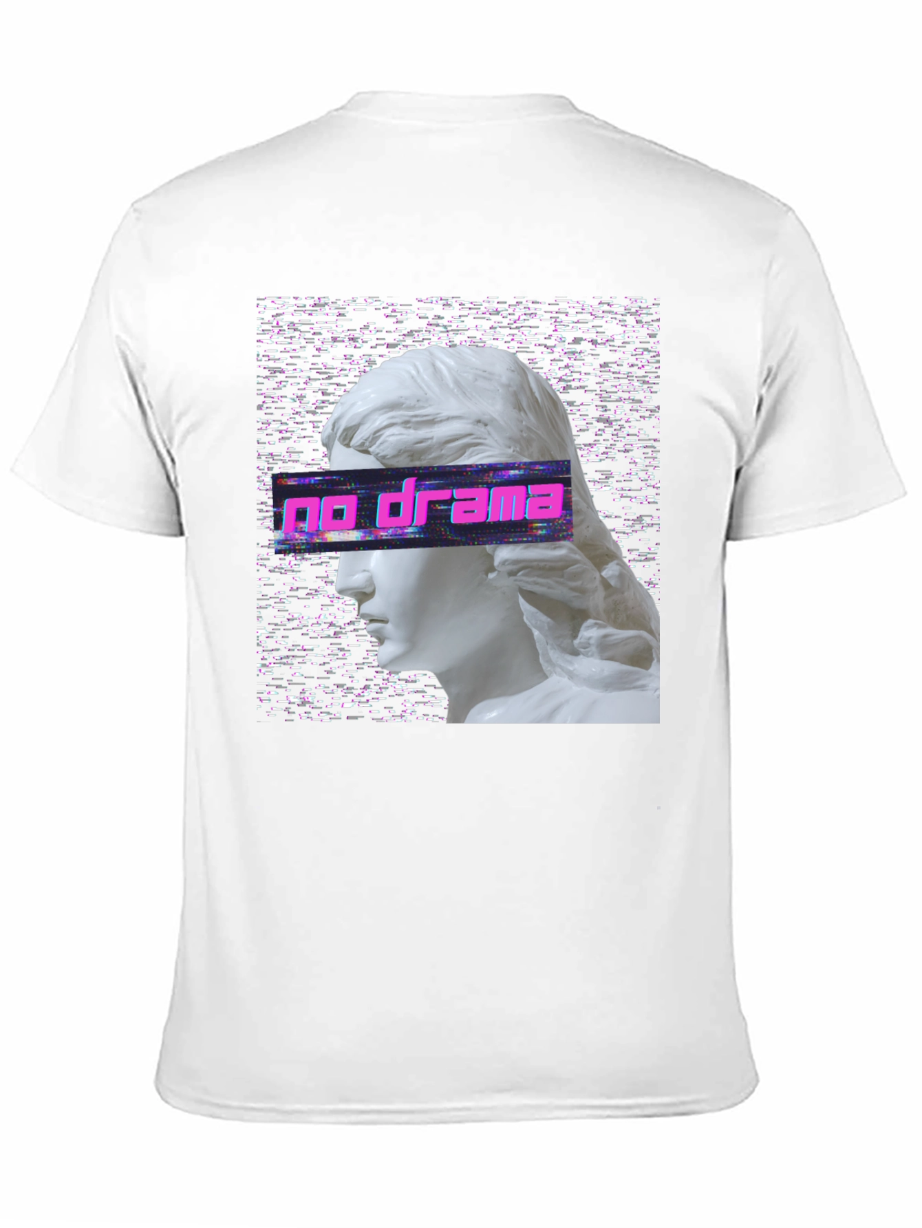 Black No Drama Vaporwave T-Shirt view 11