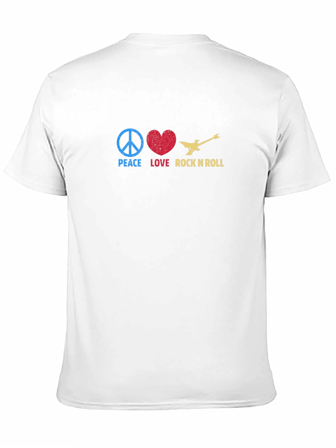 Black Peace Love Rock N Roll Graphic Tee - Black view 11