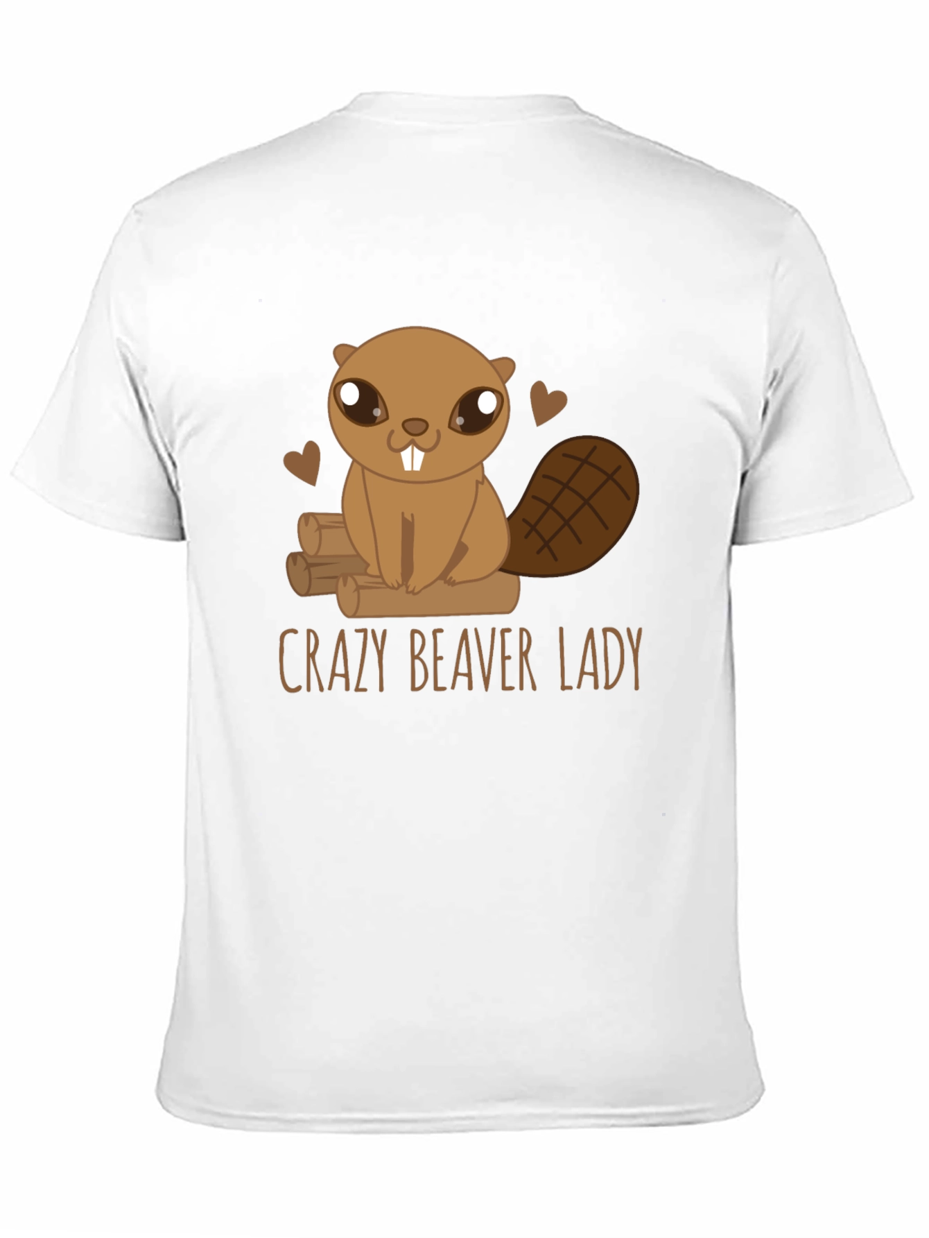 Black Crazy Beaver Lady Graphic Tee view 11