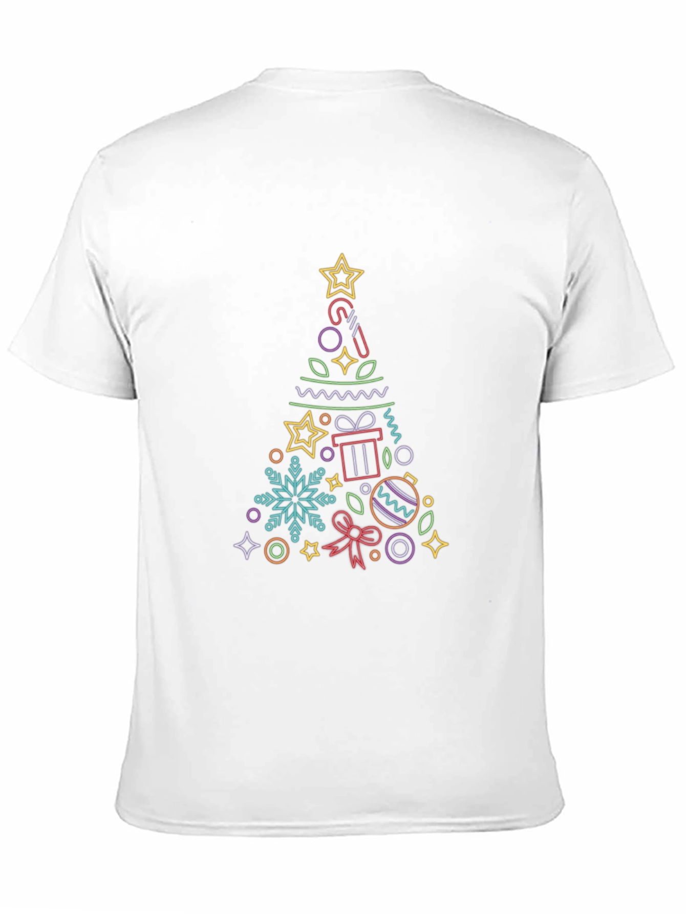Black Festive Christmas Tree Graphic Tee - Holiday Style view 11