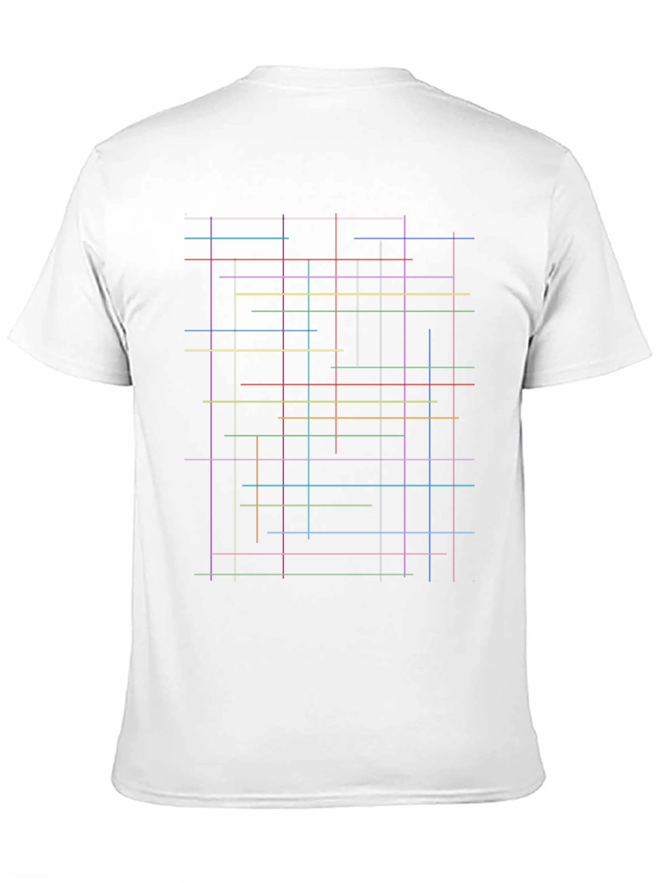 Black Abstract Line Art T-Shirt - Modern Graphic Tee view 11