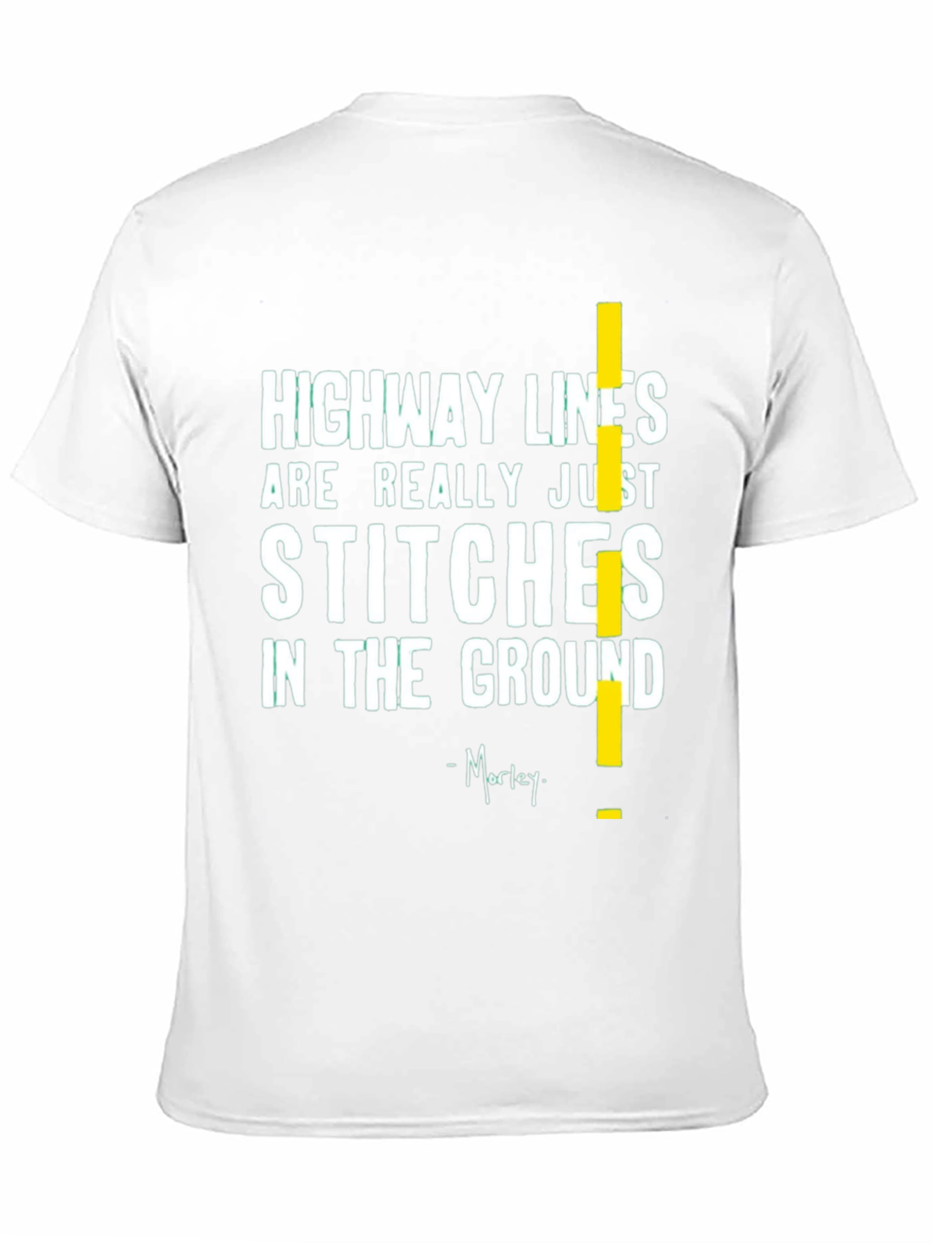 Black Highway Lines T-Shirt - Stitches in the Ground Tee view 11