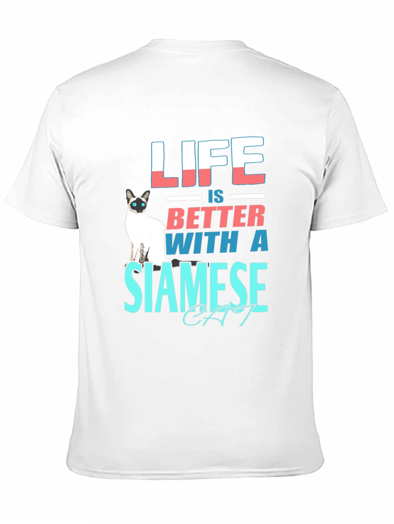 Black Life Is Better With a Siamese Cat T-Shirt view 11