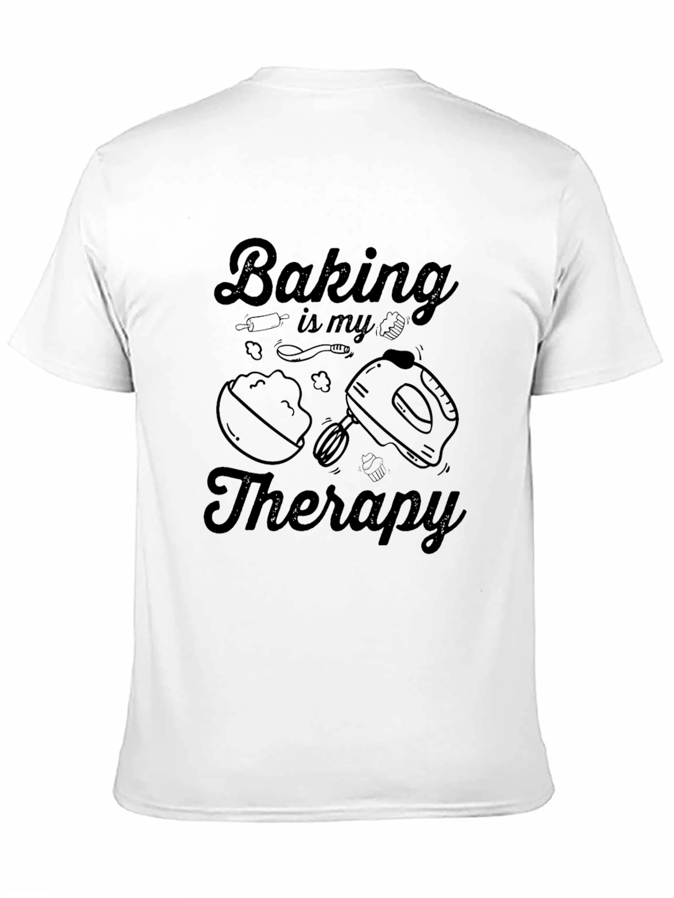 Black Baking is My Therapy Graphic T-Shirt view 11