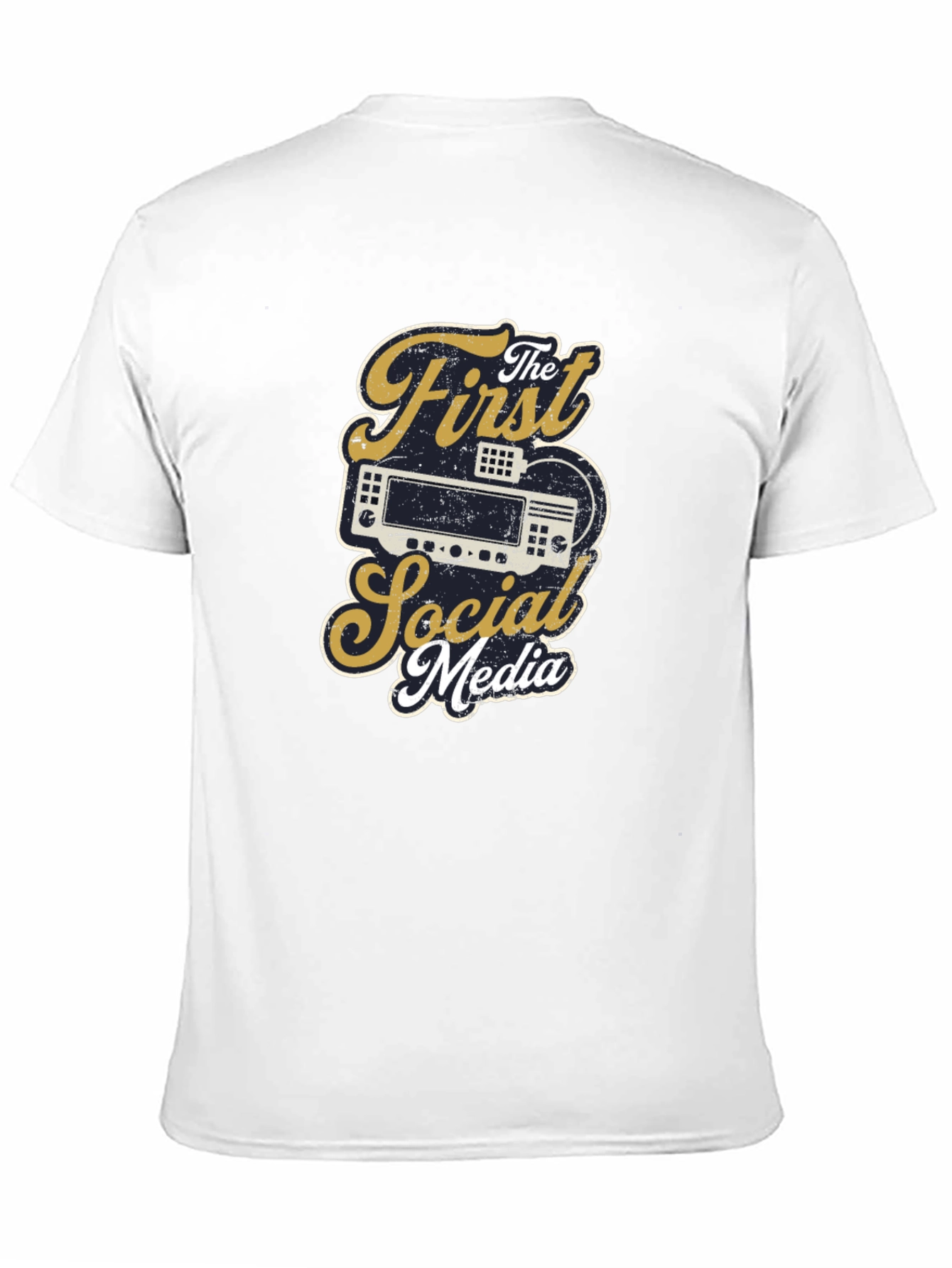 Black The First Social Media T-Shirt - Ham Radio Operator Tee view 11