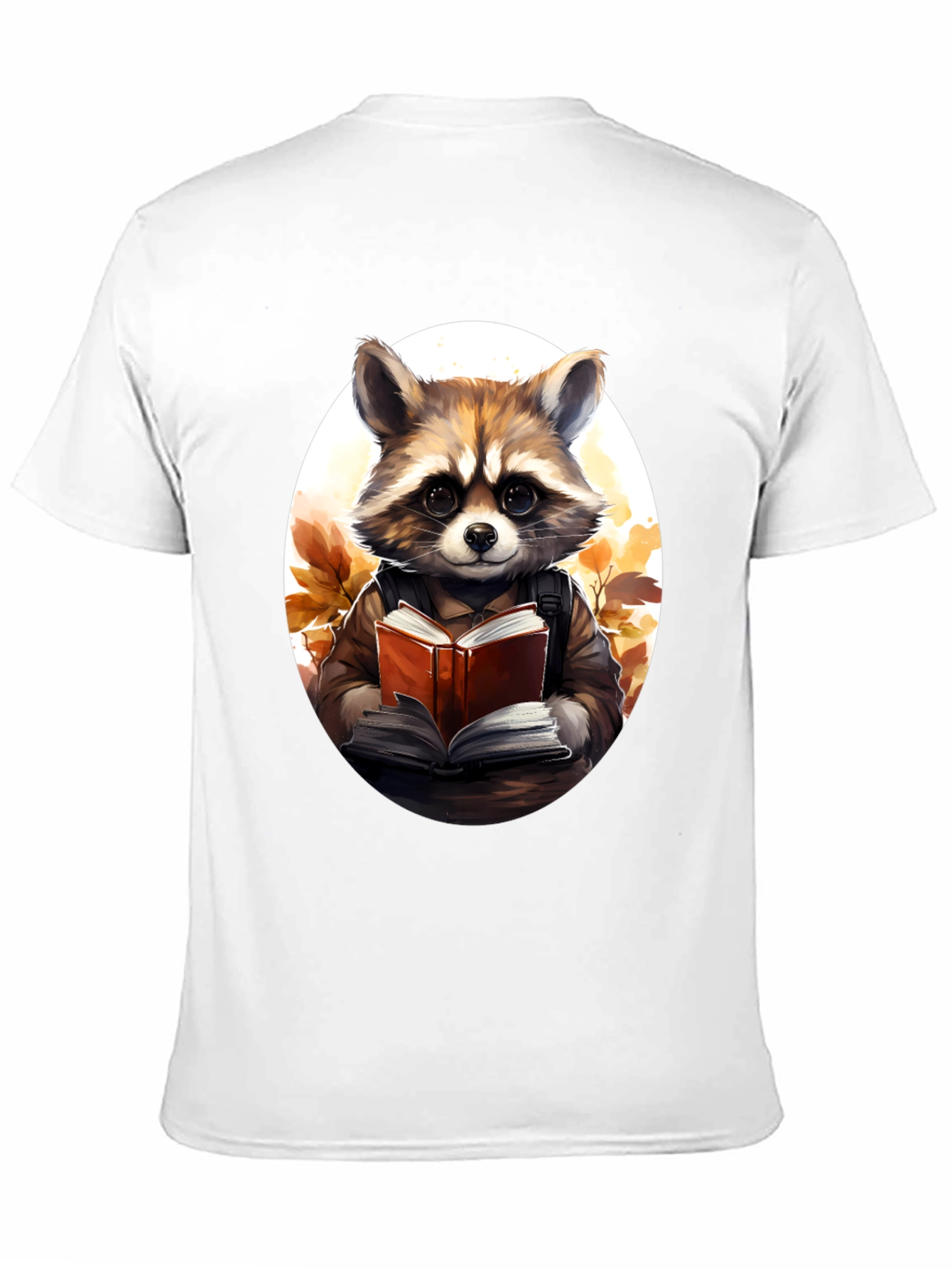 Black Raccoon Reader Graphic Tee - Black Cotton view 11