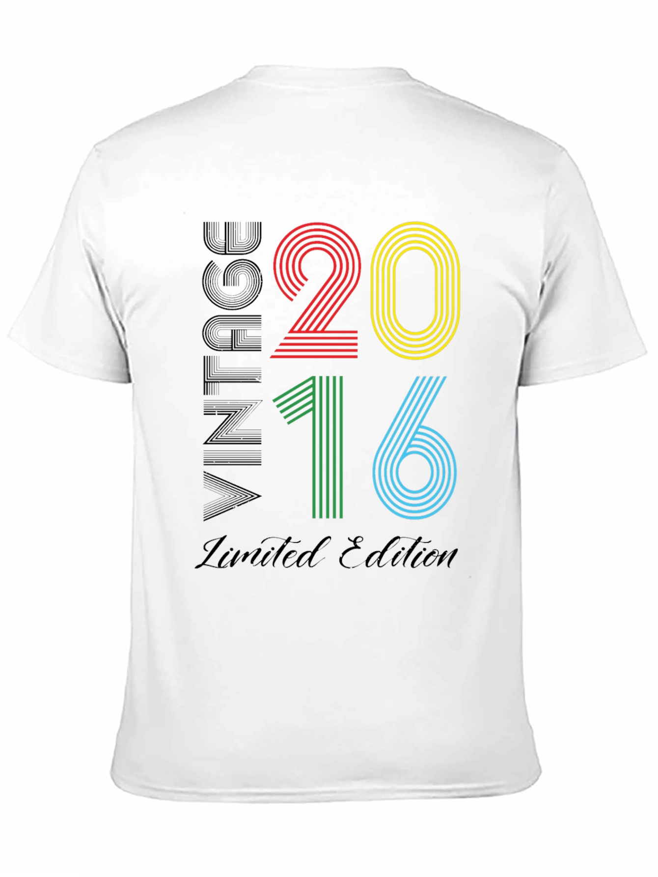 Black Vintage 2016 Limited Edition T-Shirt view 11