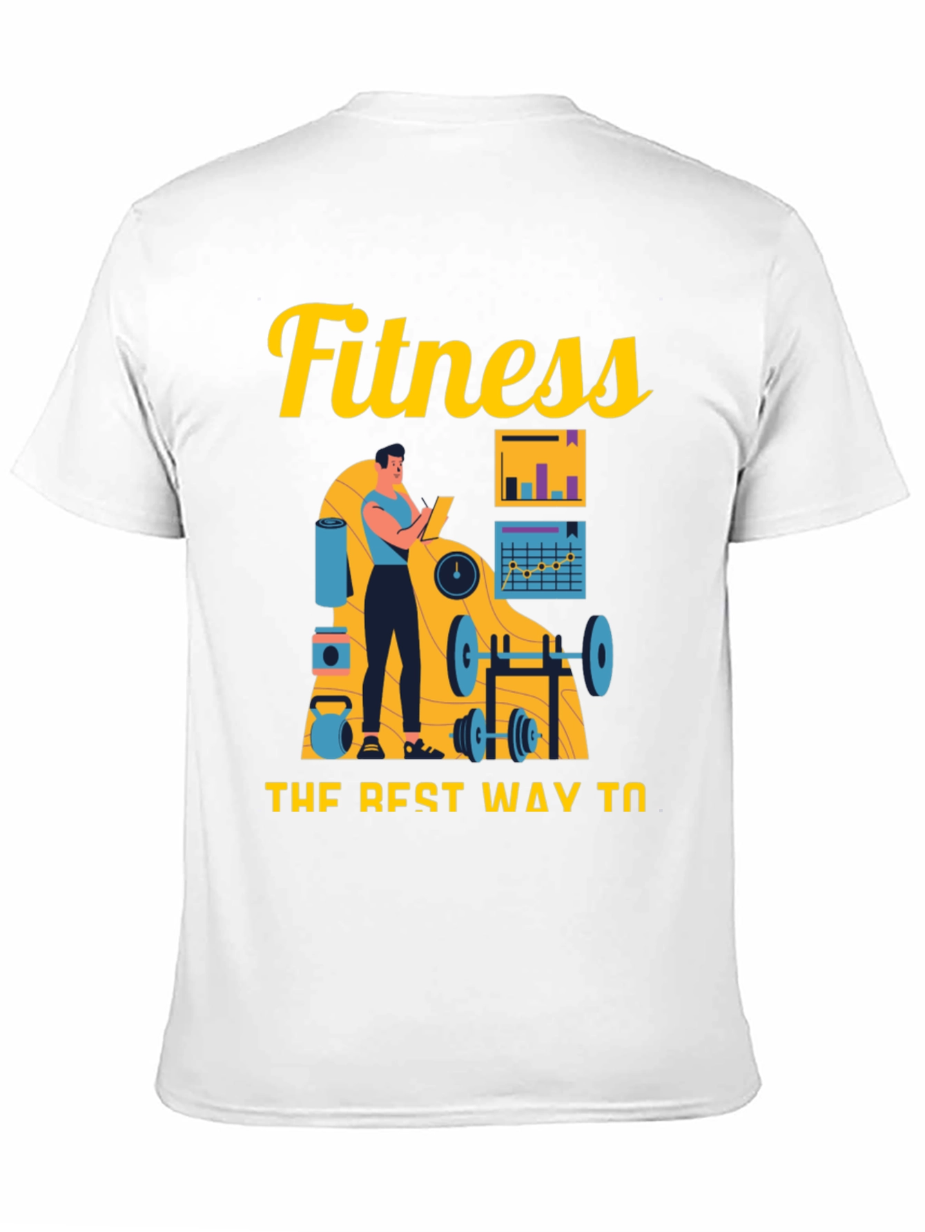 Black Fitness Workout Graphic Tee view 11