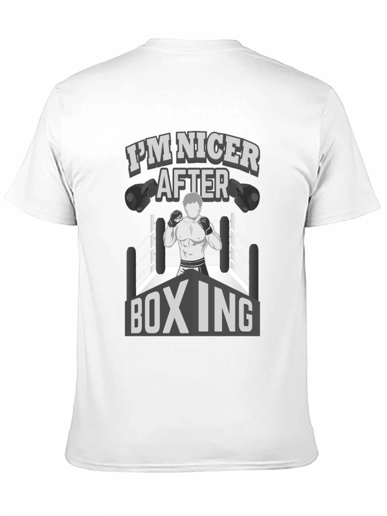 Black I'm Nicer After Boxing Graphic T-Shirt view 11