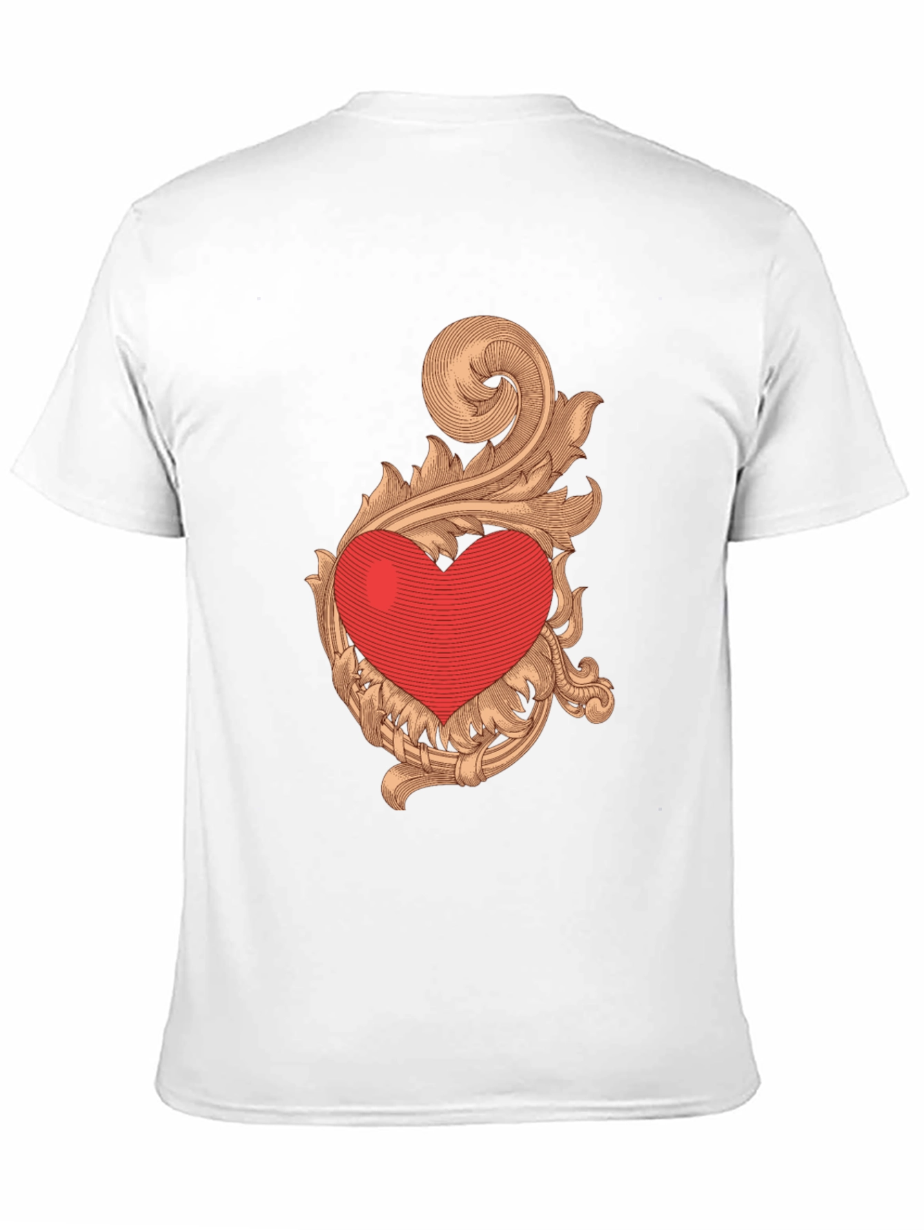 Heart Scrollwork Black Graphic Tee - 11