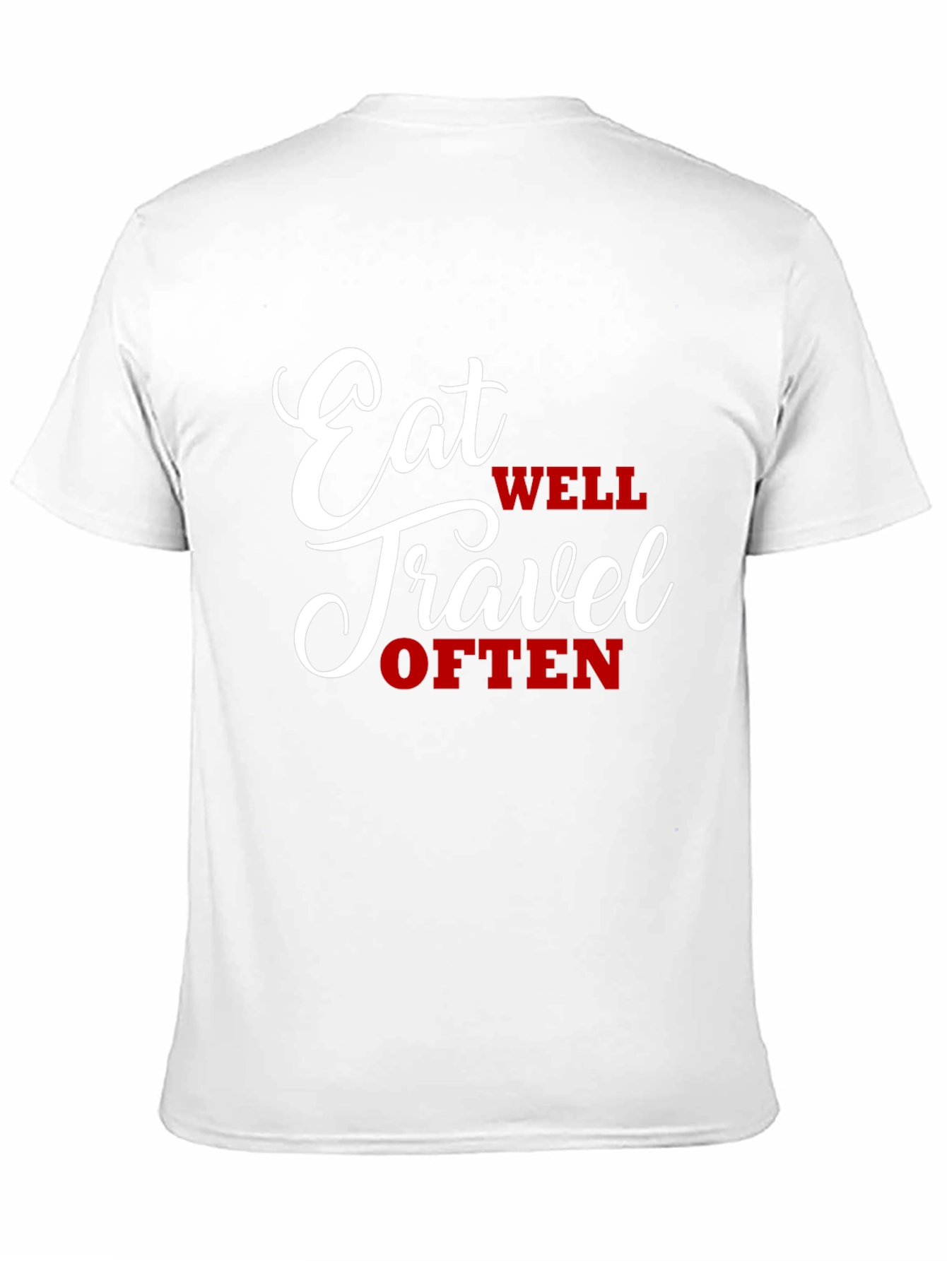 Black Eat Well Travel Often Graphic Tee view 11