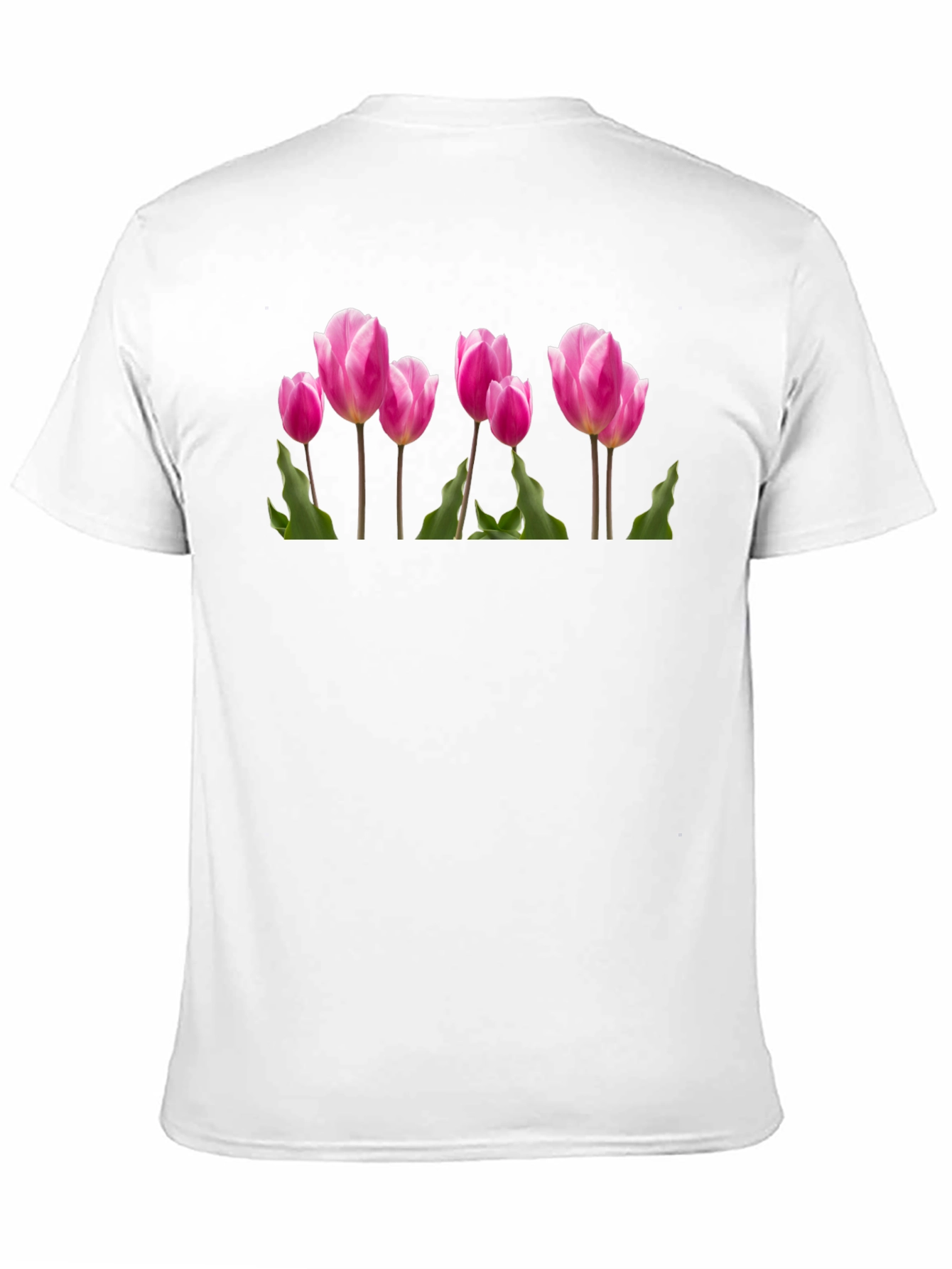 Black Tulip Graphic T-Shirt - Black Cotton Tee view 11
