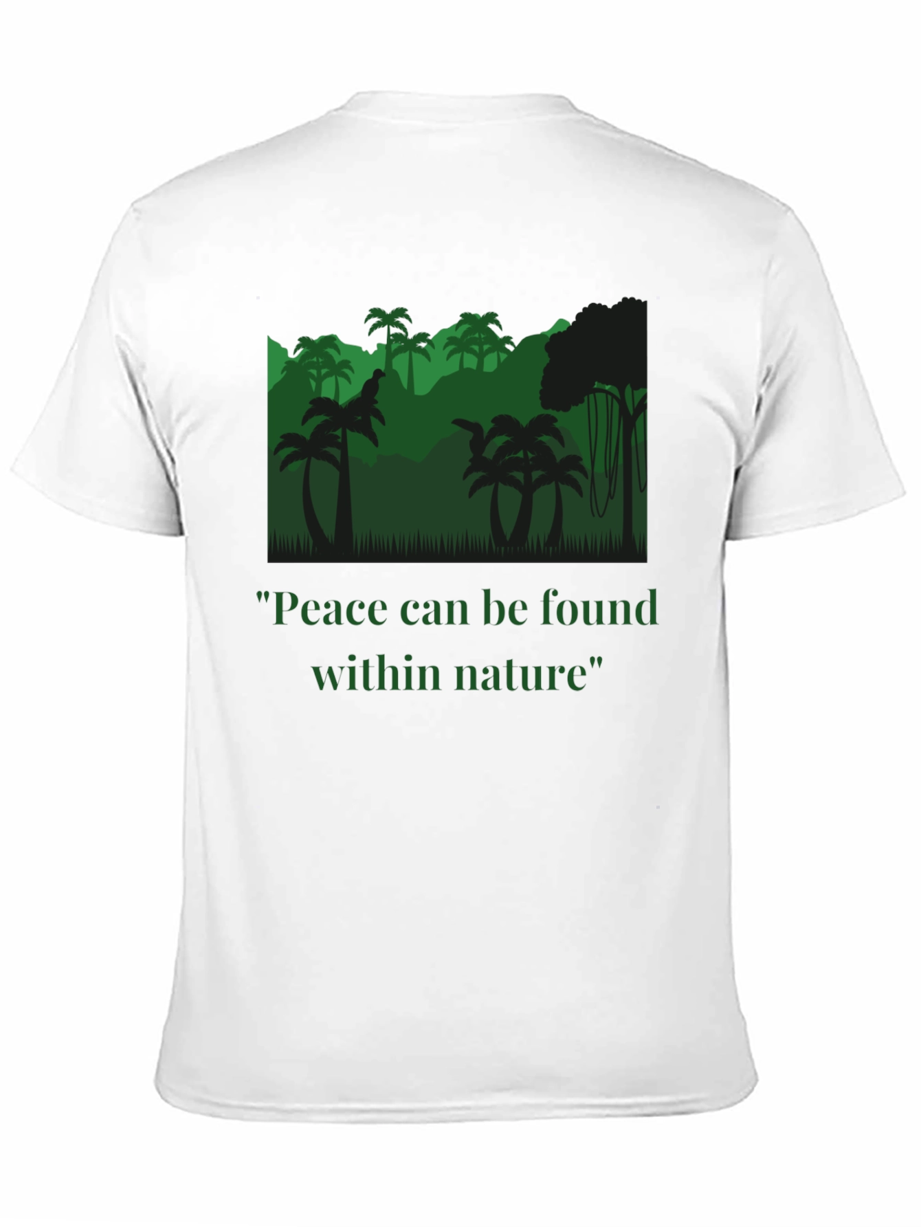 Black Peace Within Nature T-Shirt - Jungle Design view 11