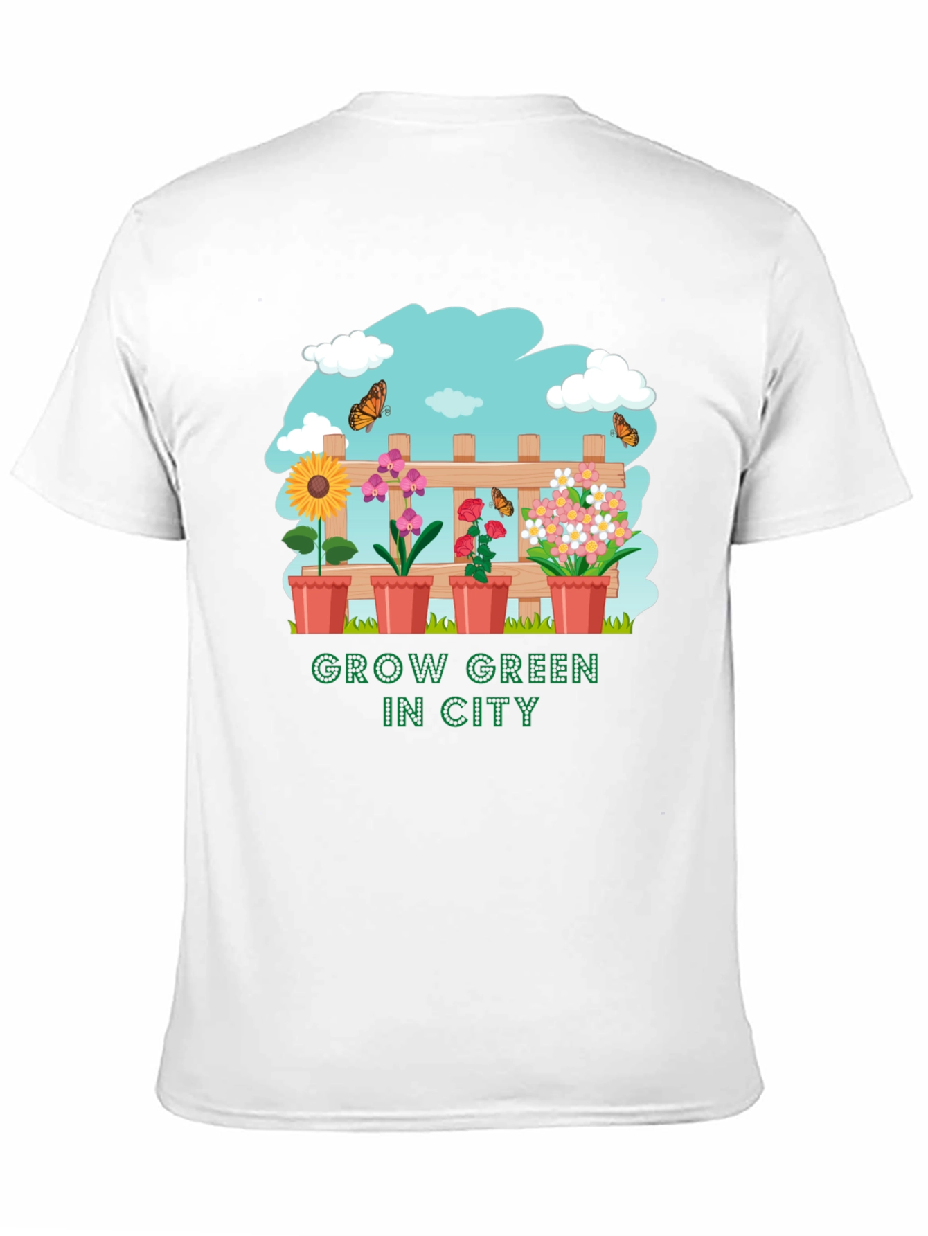 Black Grow Green in City Graphic T-Shirt view 11