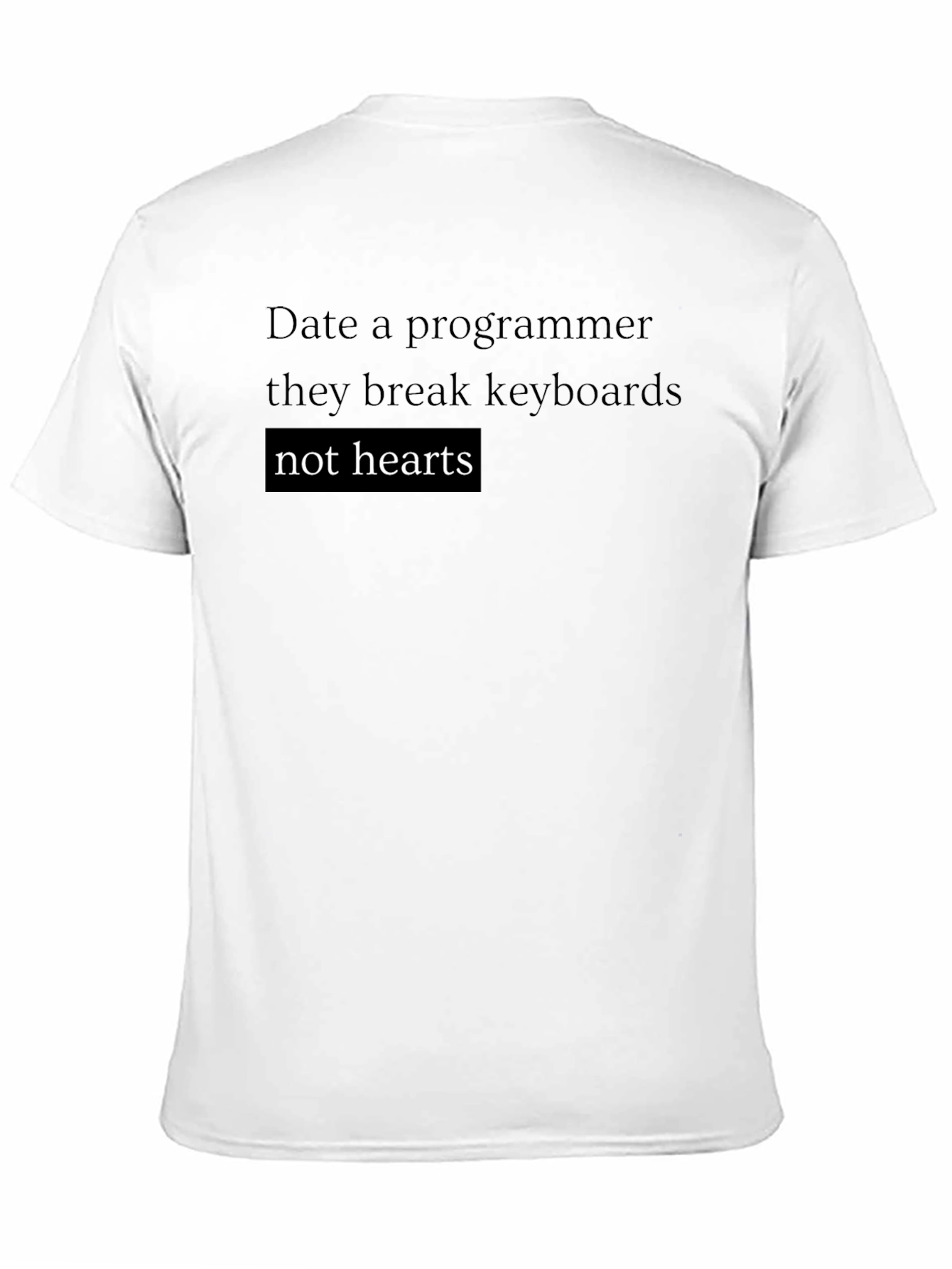 Black Date a Programmer Funny T-Shirt - Black view 11