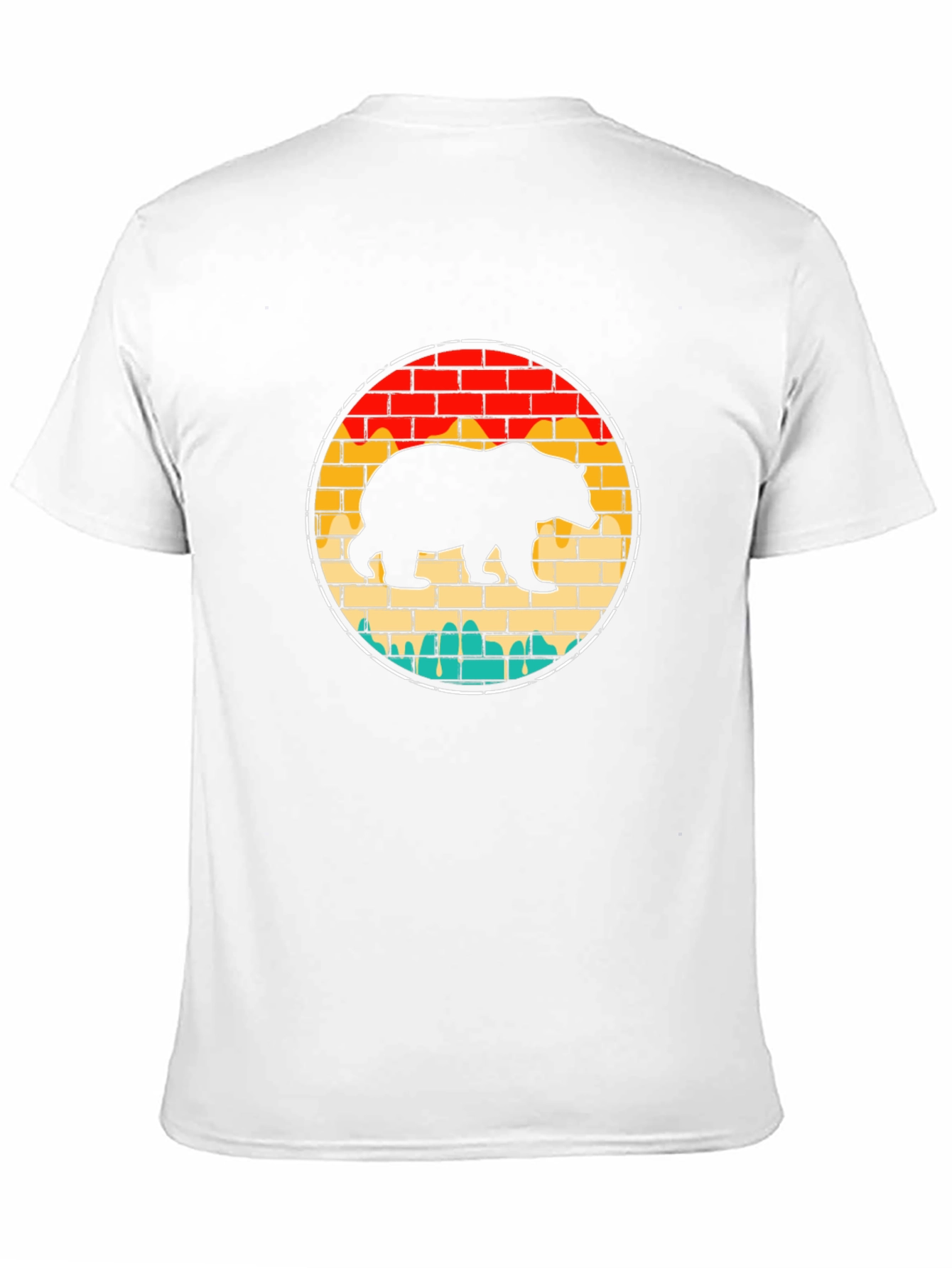 Black Retro Bear Brick T-Shirt view 11