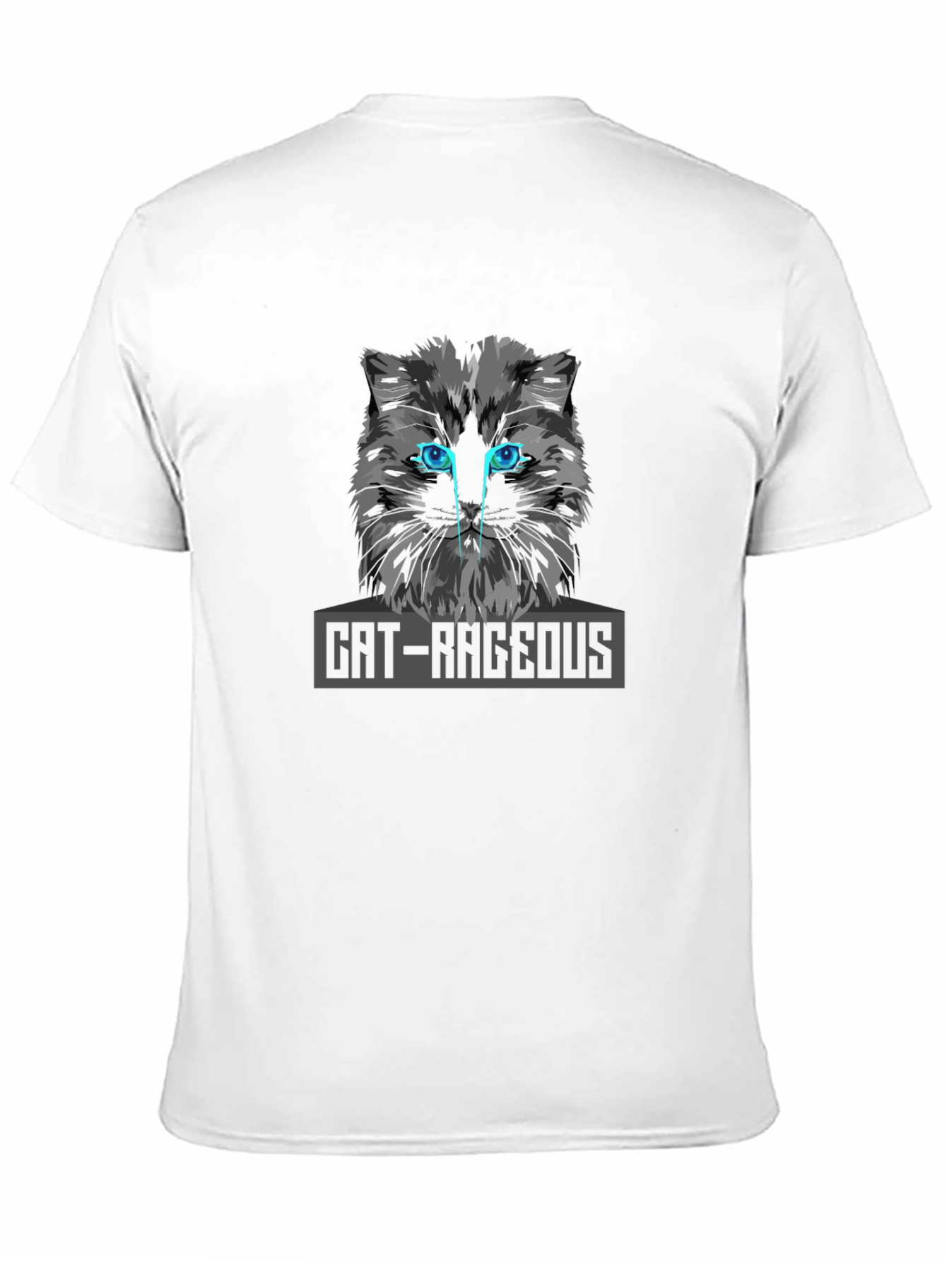 Black Cat-Rageous Graphic Tee - Men's Black T-Shirt view 11