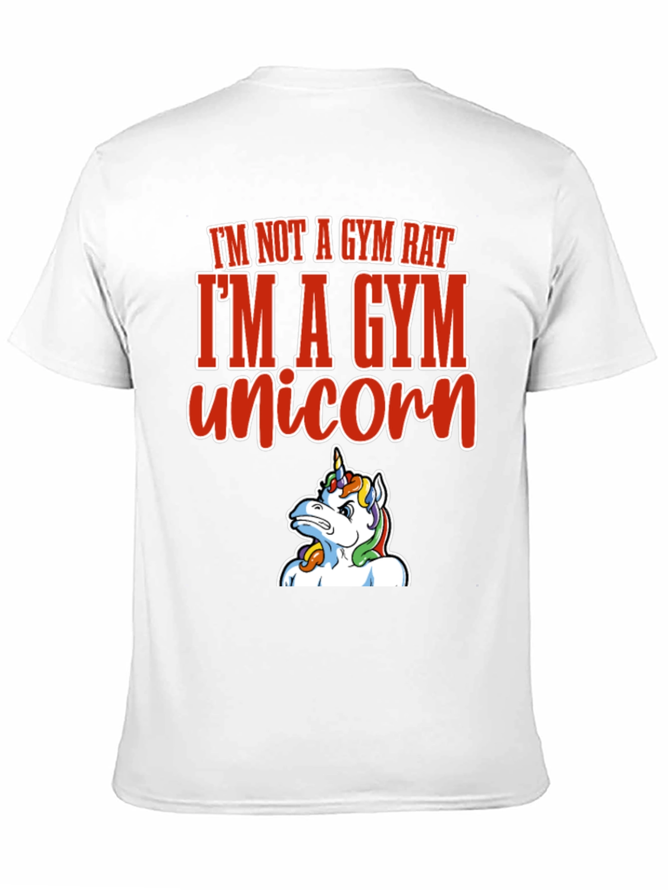 Black Gym Unicorn Graphic Tee - Funny Workout Shirt view 11