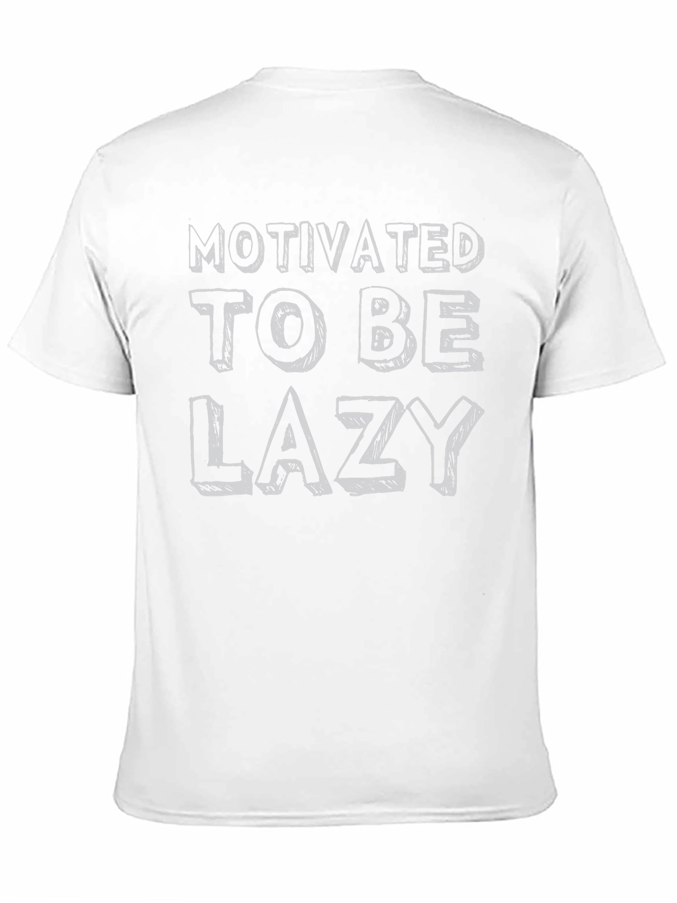 Black Motivated To Be Lazy Graphic T-Shirt view 11