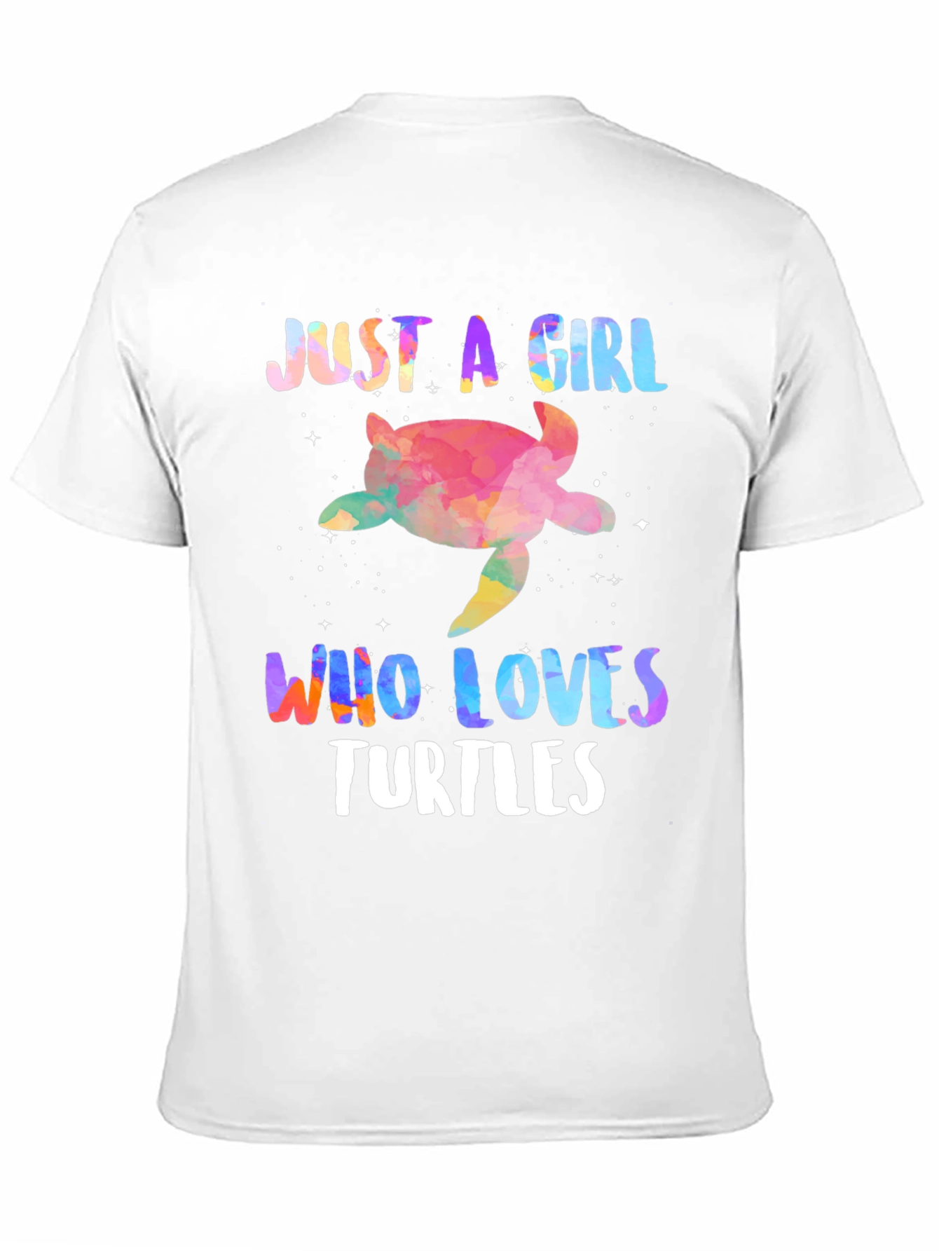 Black Just A Girl Who Loves Turtles T-Shirt view 11