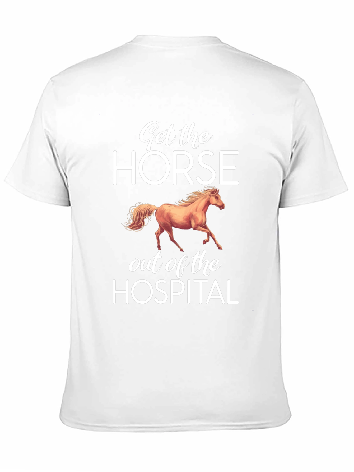 Black Funny Horse Hospital T-Shirt | Get the Horse Out view 11