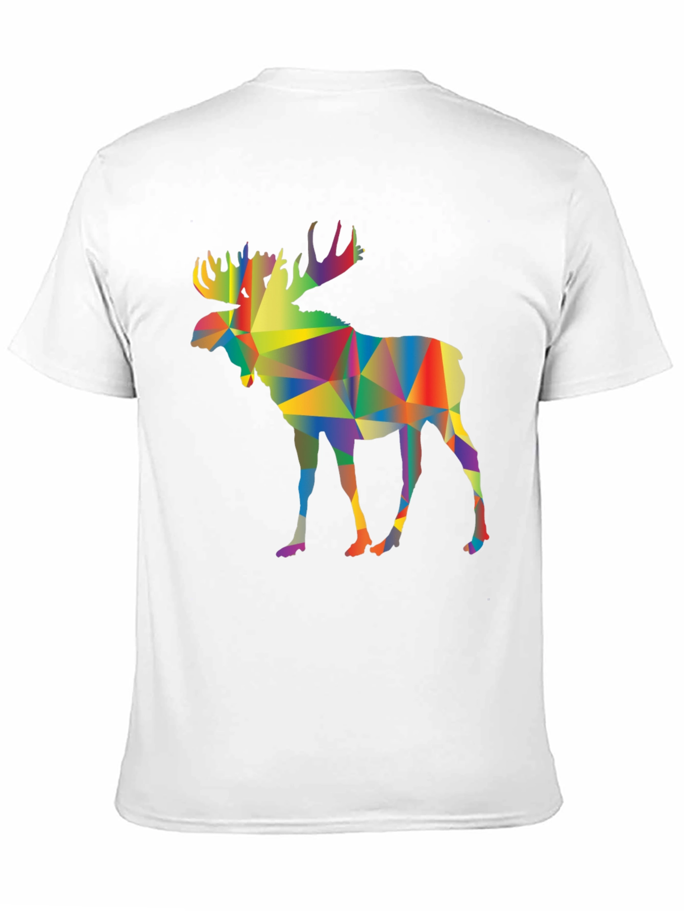 Black Geometric Moose Graphic Tee - Black view 11