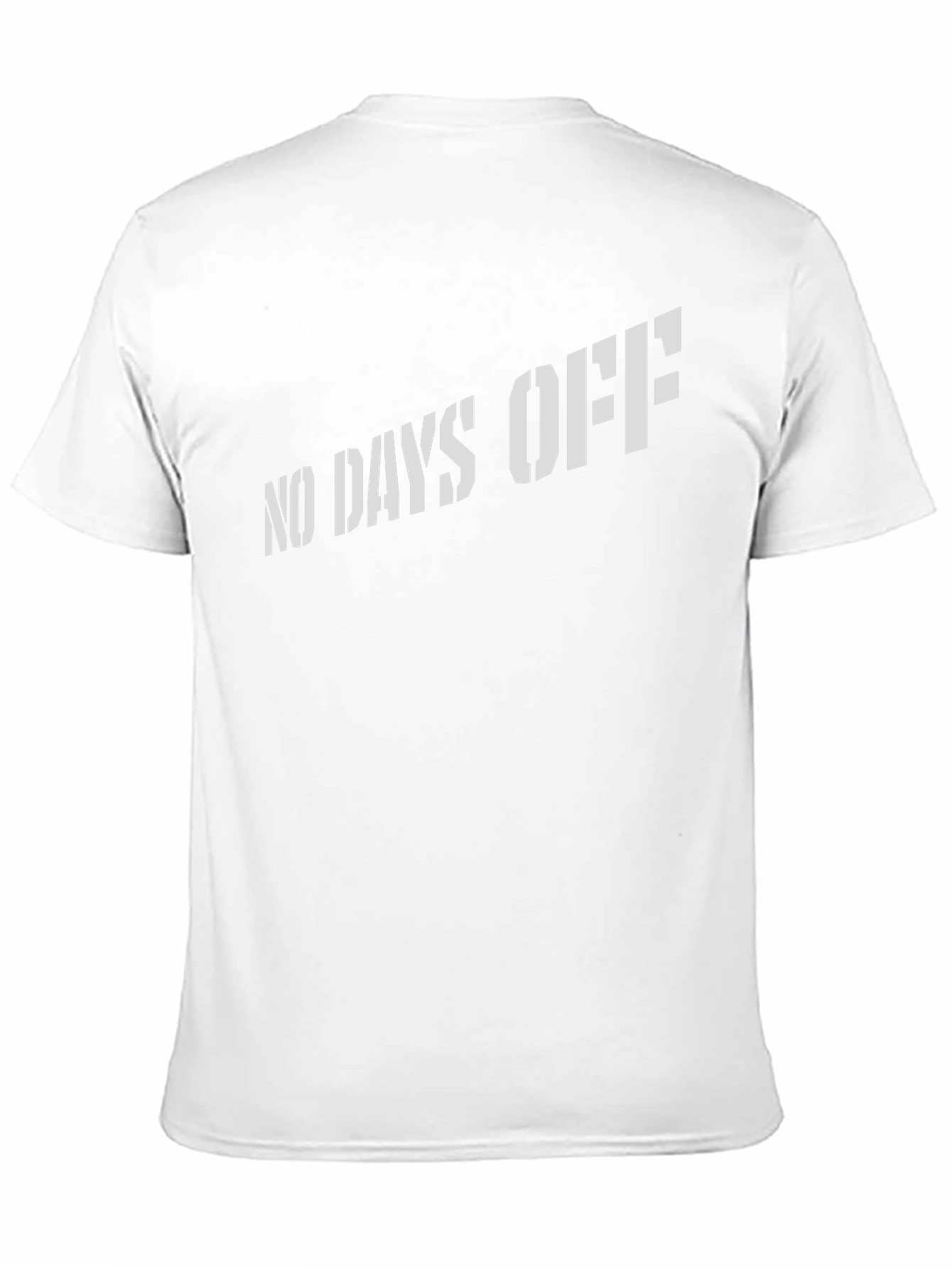 Black Men's 'No Days Off' Black Graphic Tee view 11