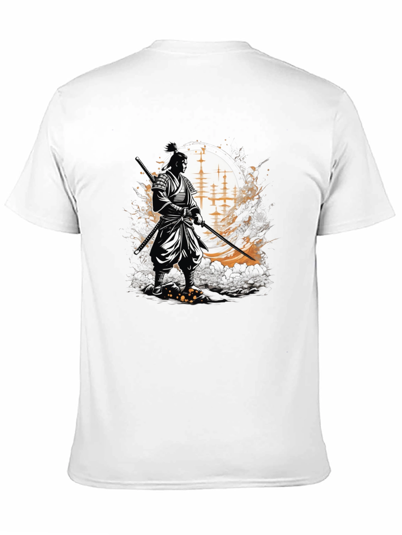 Black Samurai Graphic Tee - Black Cotton Blend view 11