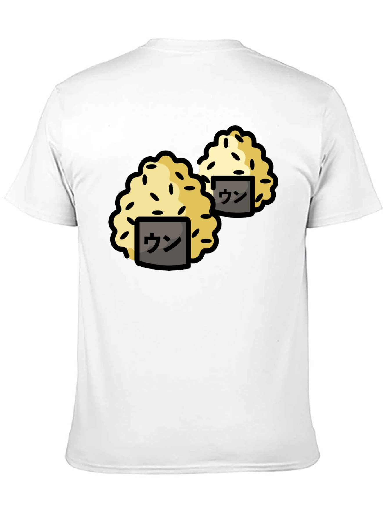 Black Funny Sushi Rice Ball Graphic Black T-Shirt view 11